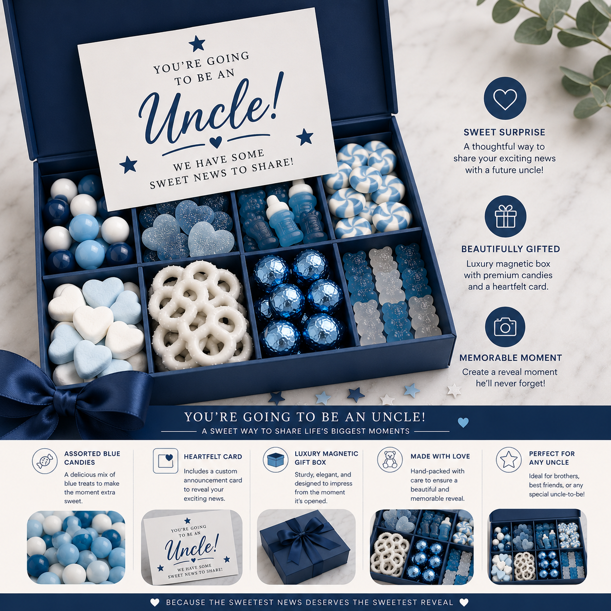 Uncle Pregnancy Reveal Candy Box