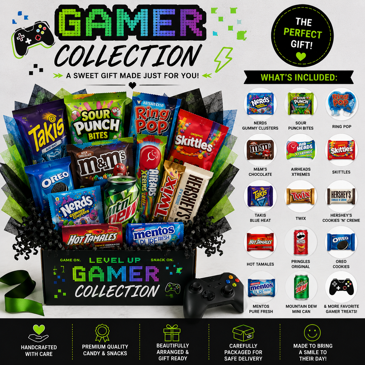 Gamer Snack Bouquet | Candy & Snack Gift Box