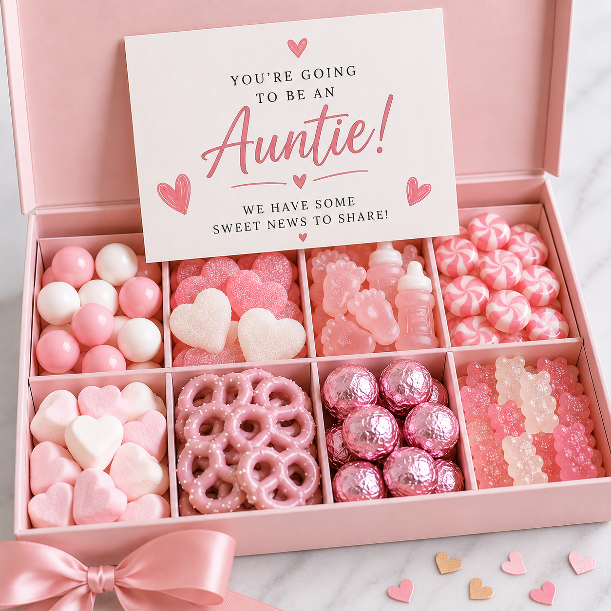 Auntie Pregnancy Reveal Candy Box