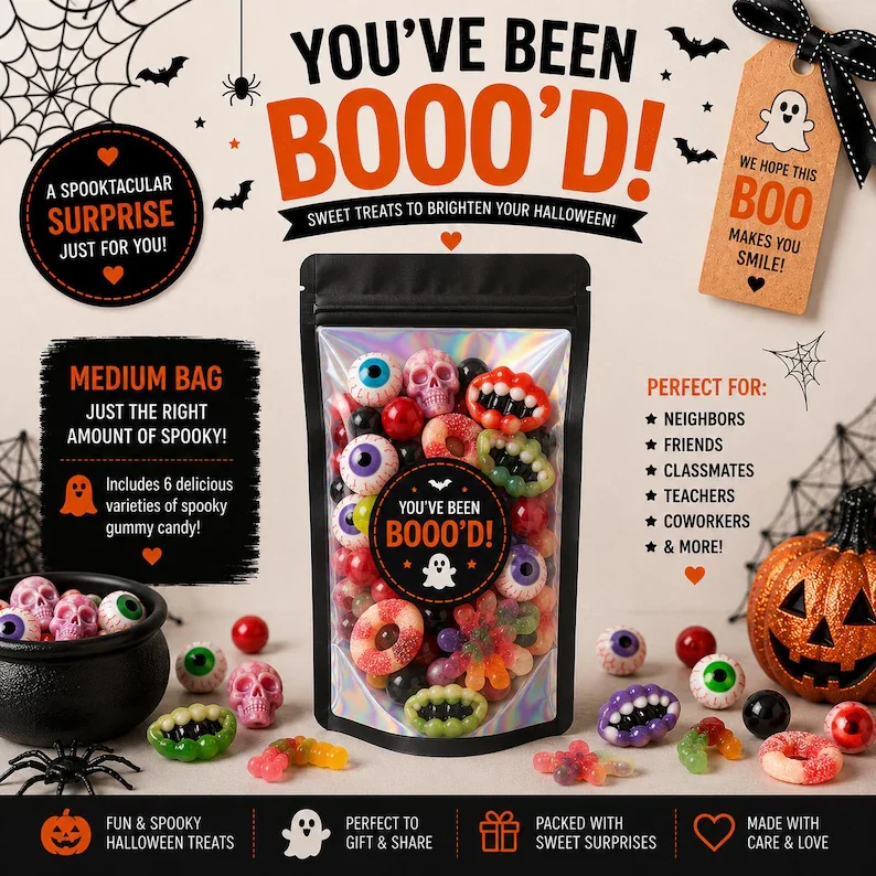 👻 Spooky Halloween Candy Bag | You've Been Boo'd Gift for Kids & Adults