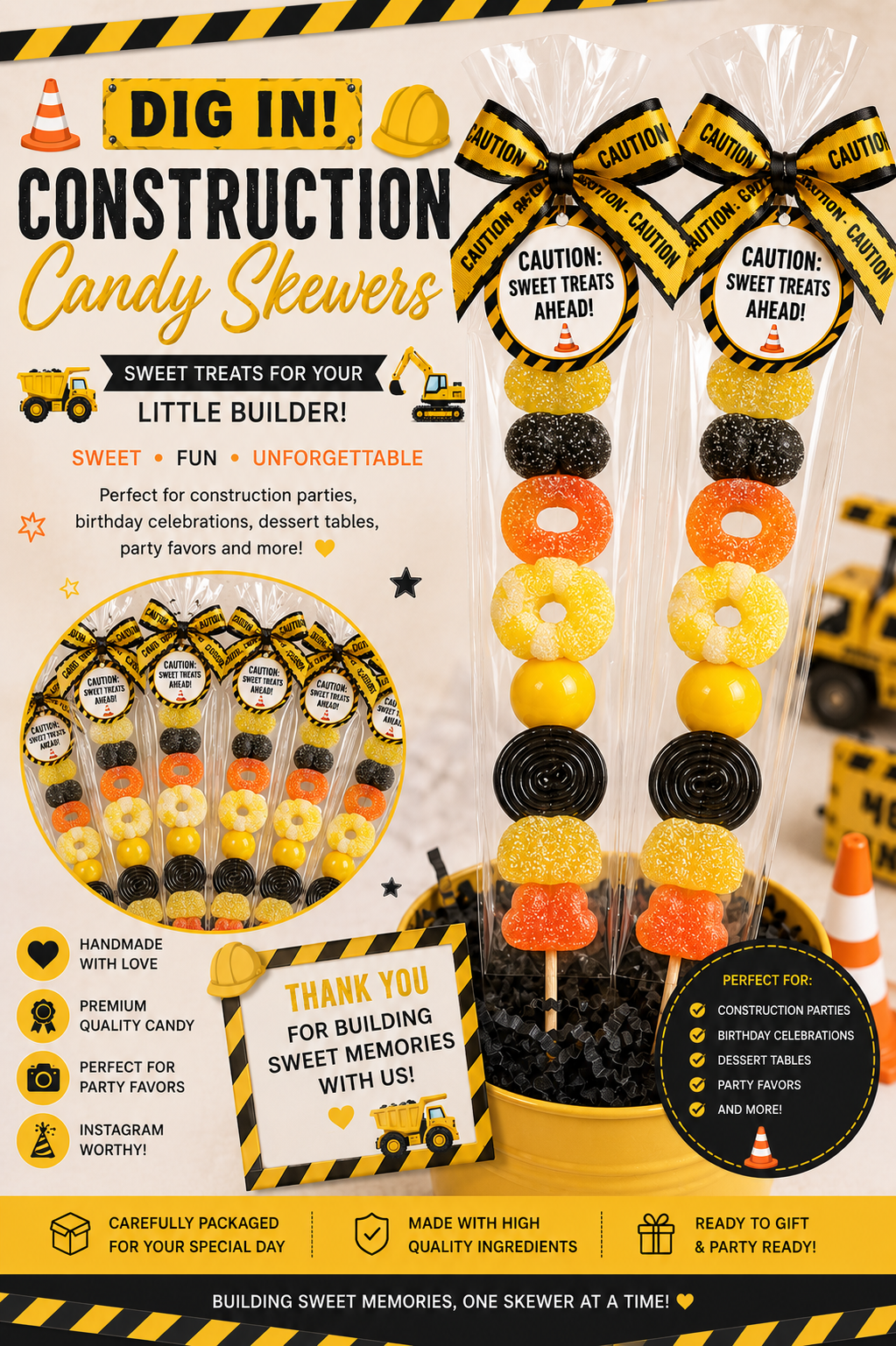 Construction Candy Skewers