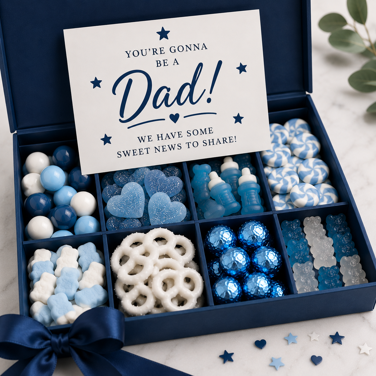 Dad Pregnancy Reveal Candy Box