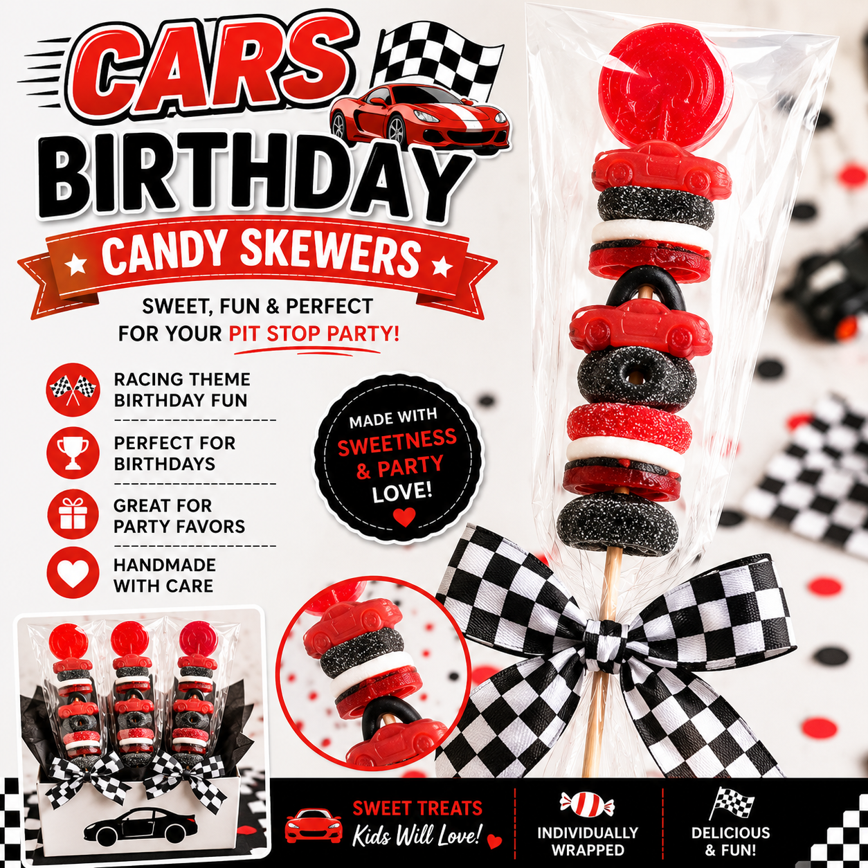 Race Car Candy Skewers