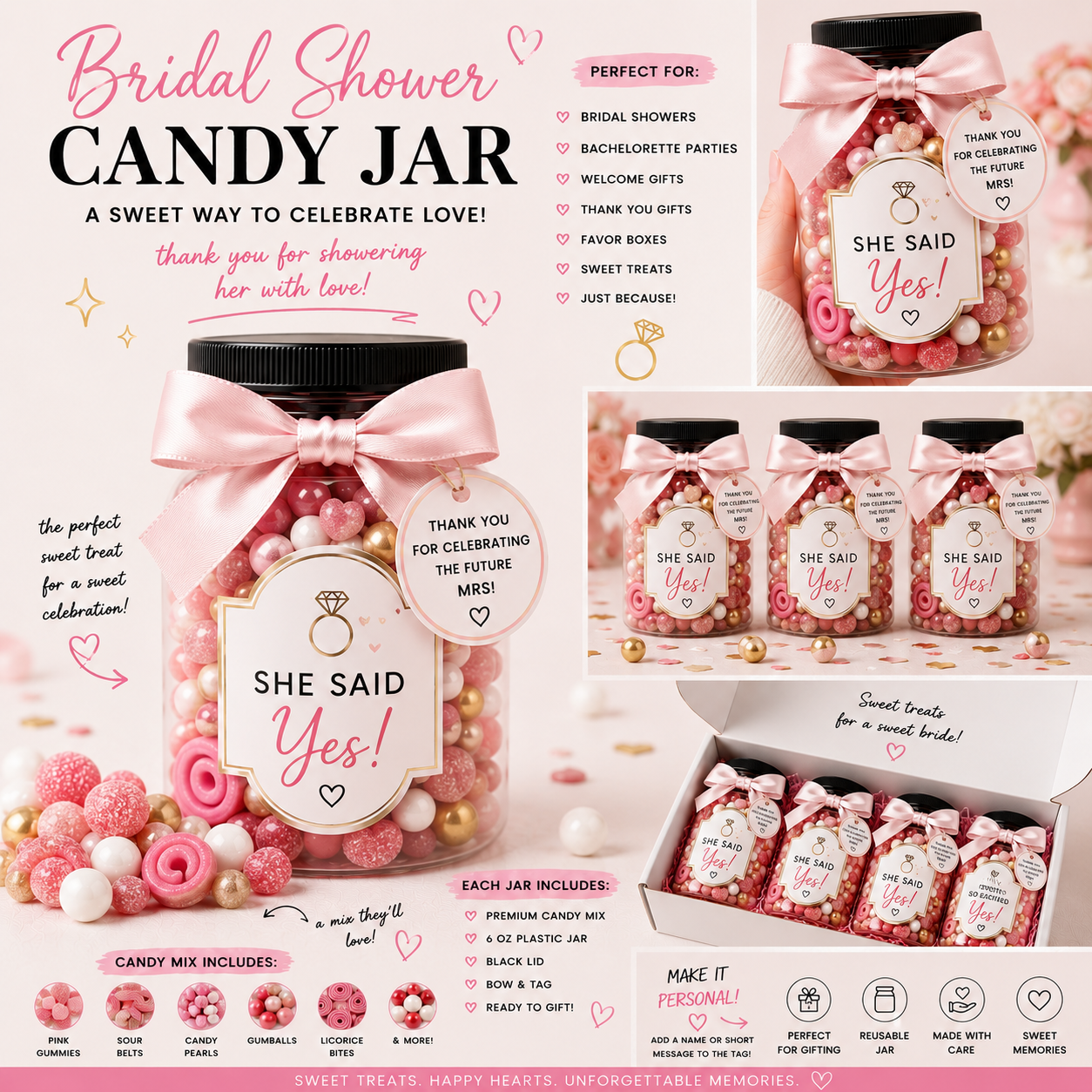 Bridal Shower Candy Jars