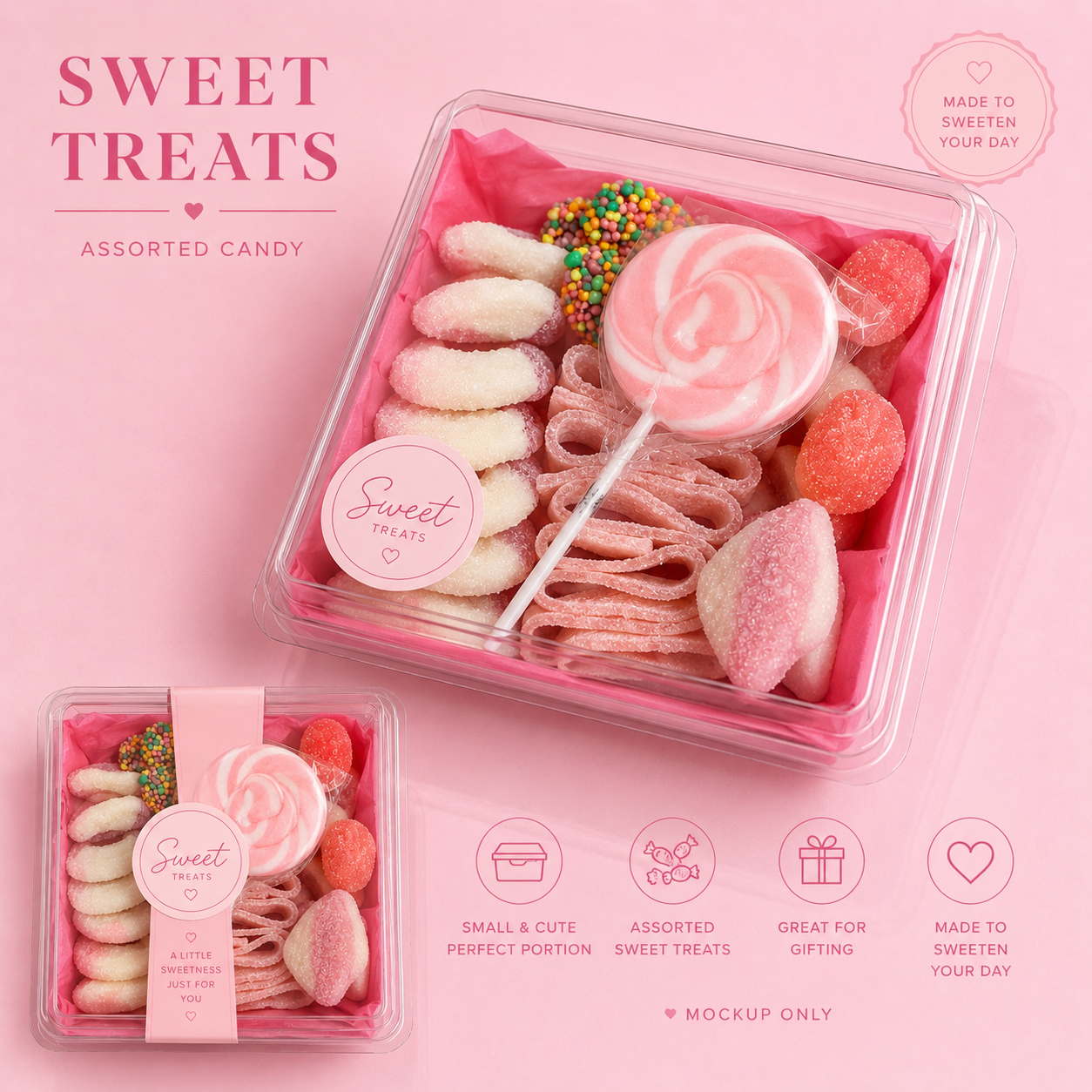 Sweet Treat Candy Box | Assorted Candy Gift Box | Pastel Candy Snack Box | Cute Candy Party Favor