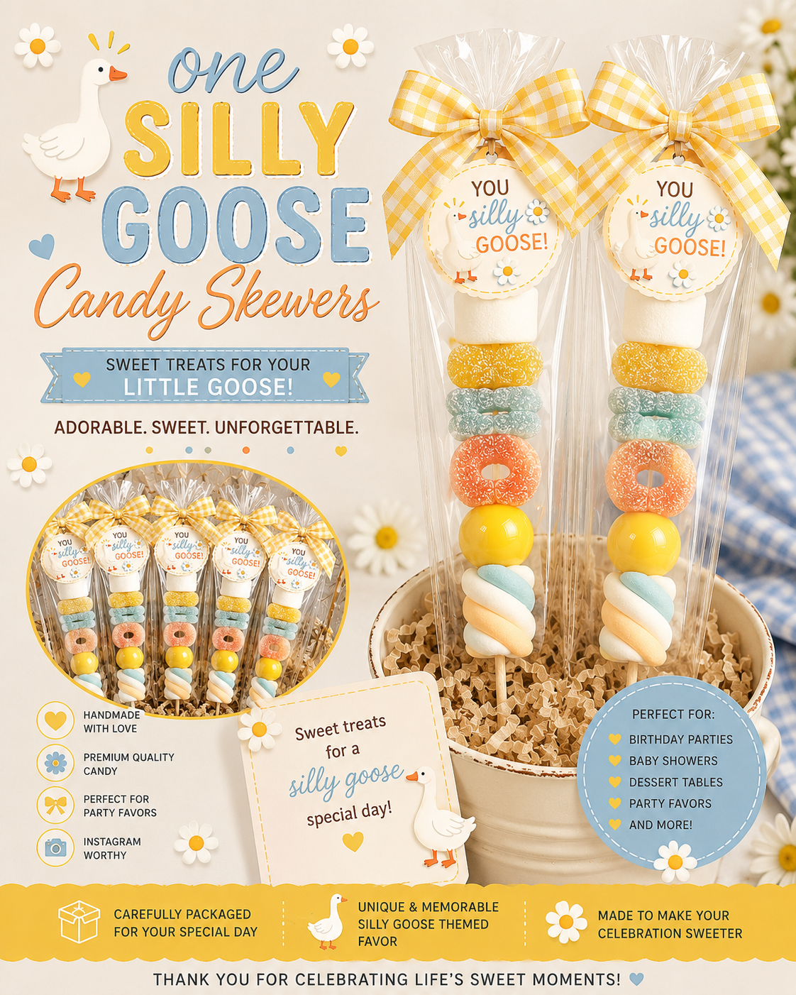 One Silly Goose Candy Skewers