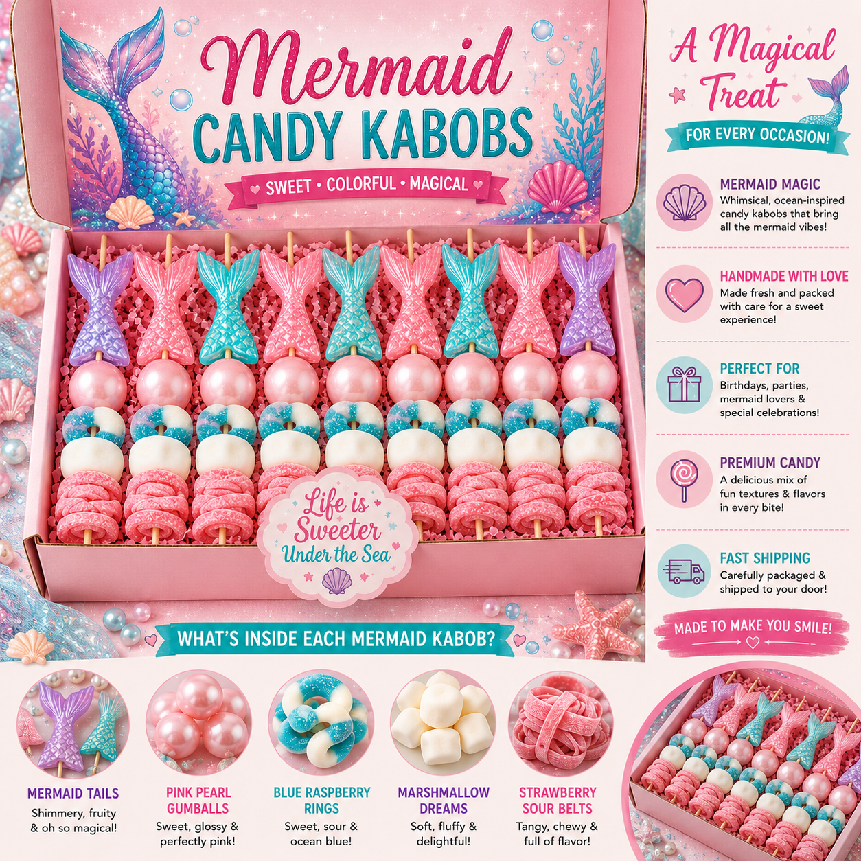 Mermaid Candy Kabobs