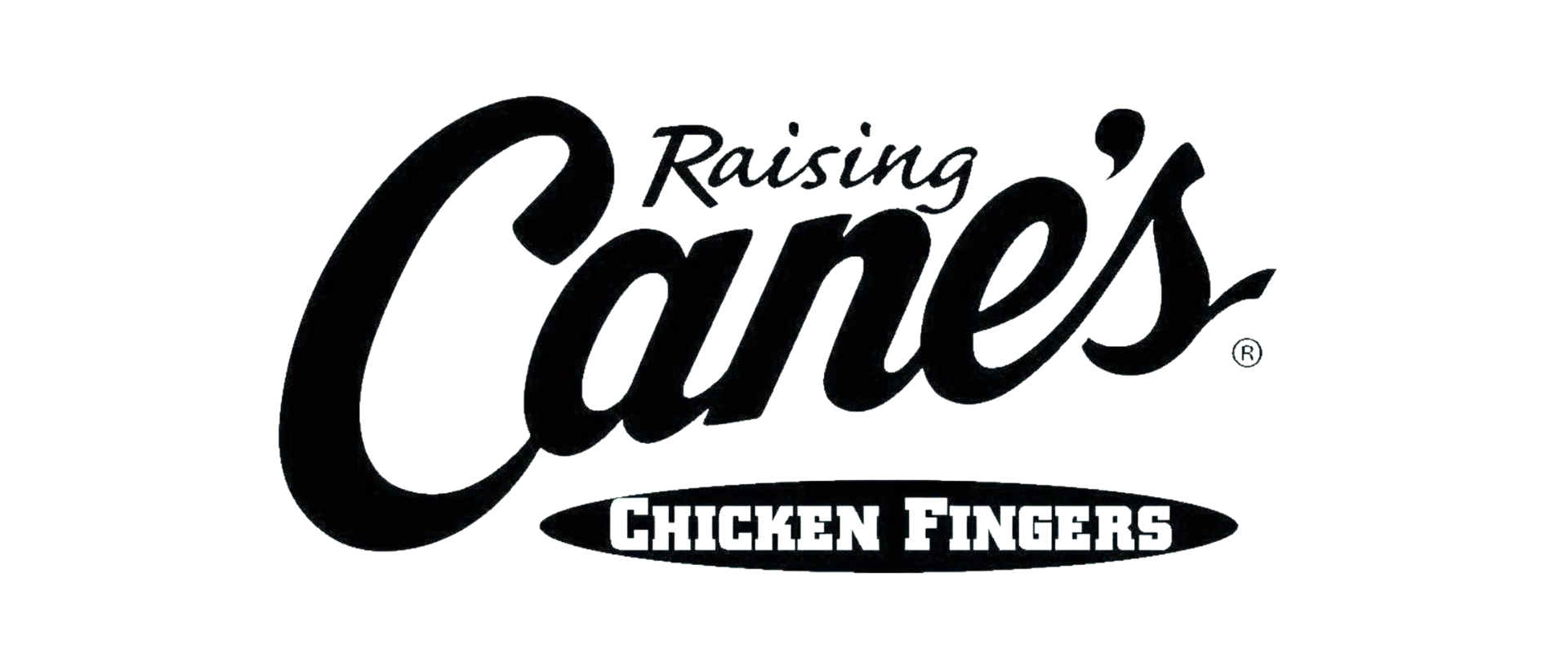 Logo of Rising Coney Chicken & Waffles with black cursive text and a small registered trademark symbol.