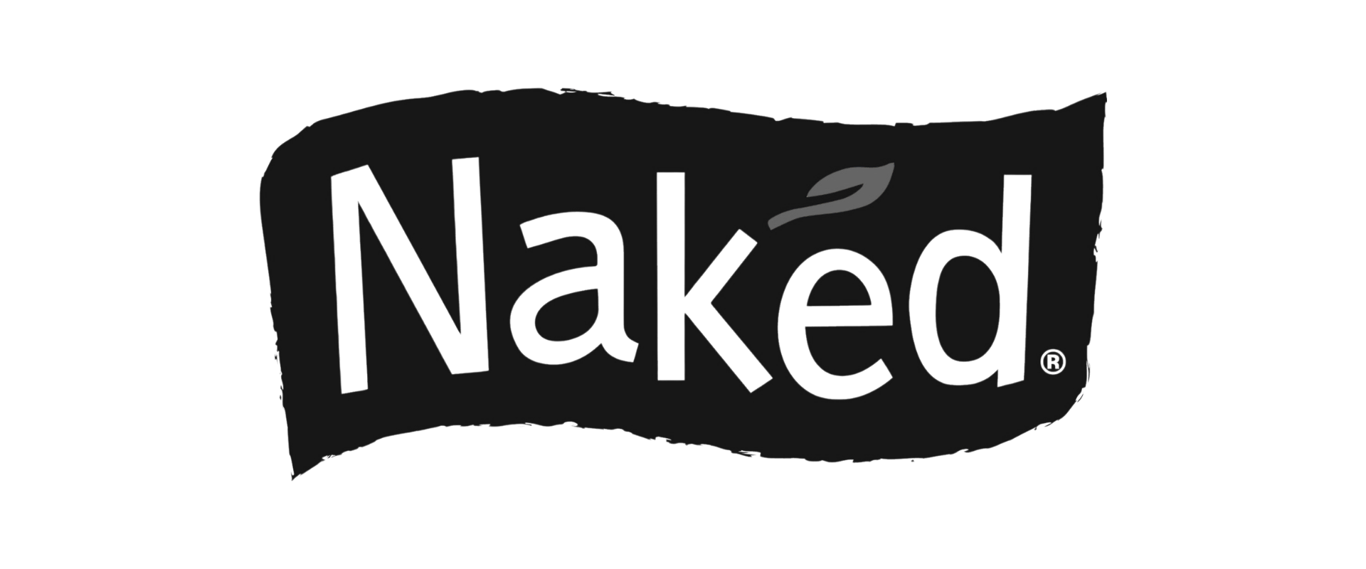 Naked brand logo featuring the word Naked with a leaf above the letter 'k'.