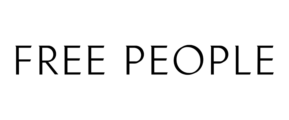 Text graphic that says 'FREE PEOPLE' in large, black, outlined letters on a white background.