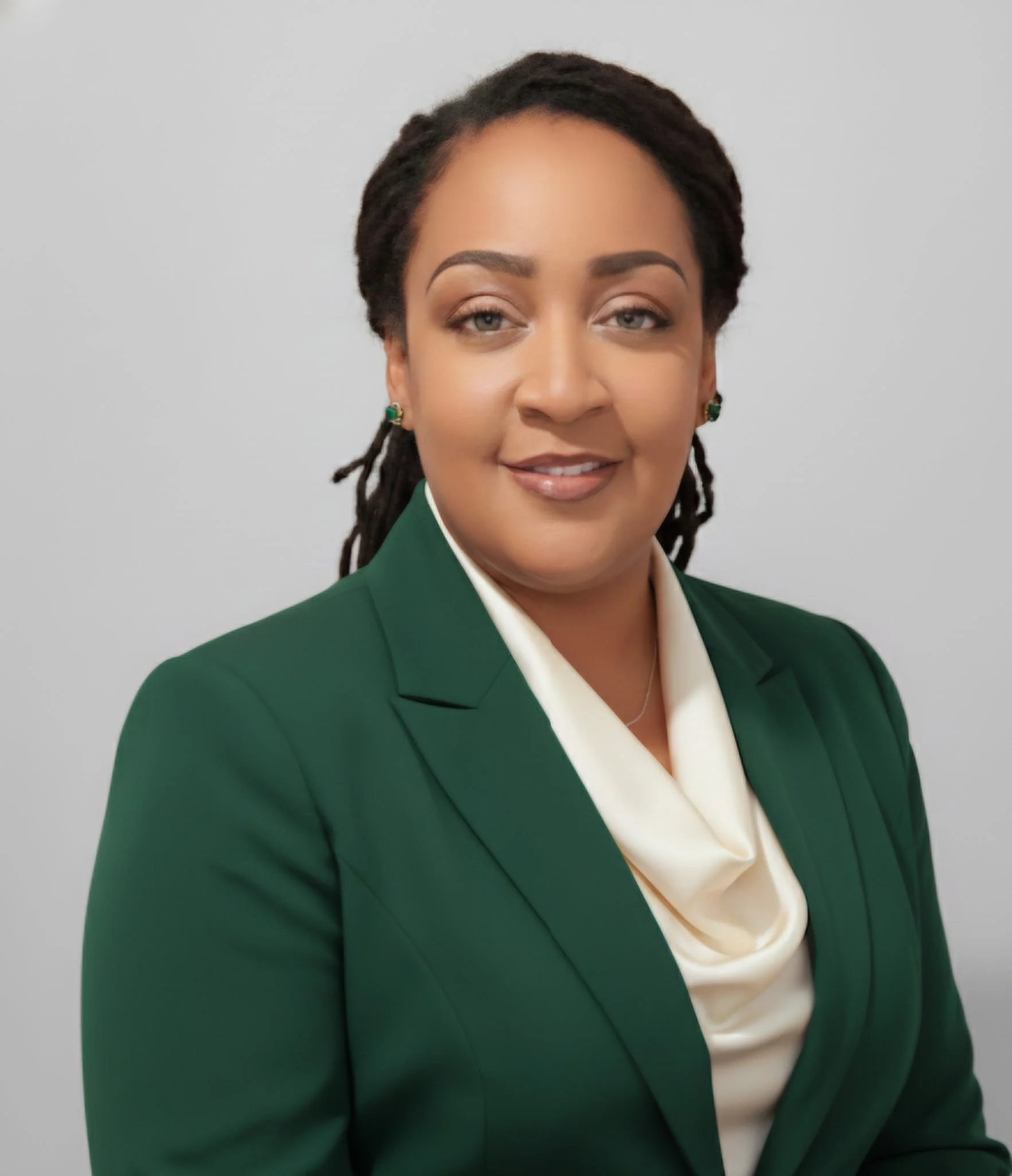 Close-up of a confident Dr. Renatta Lindsey with Hearts Counseling and Empowerment Center