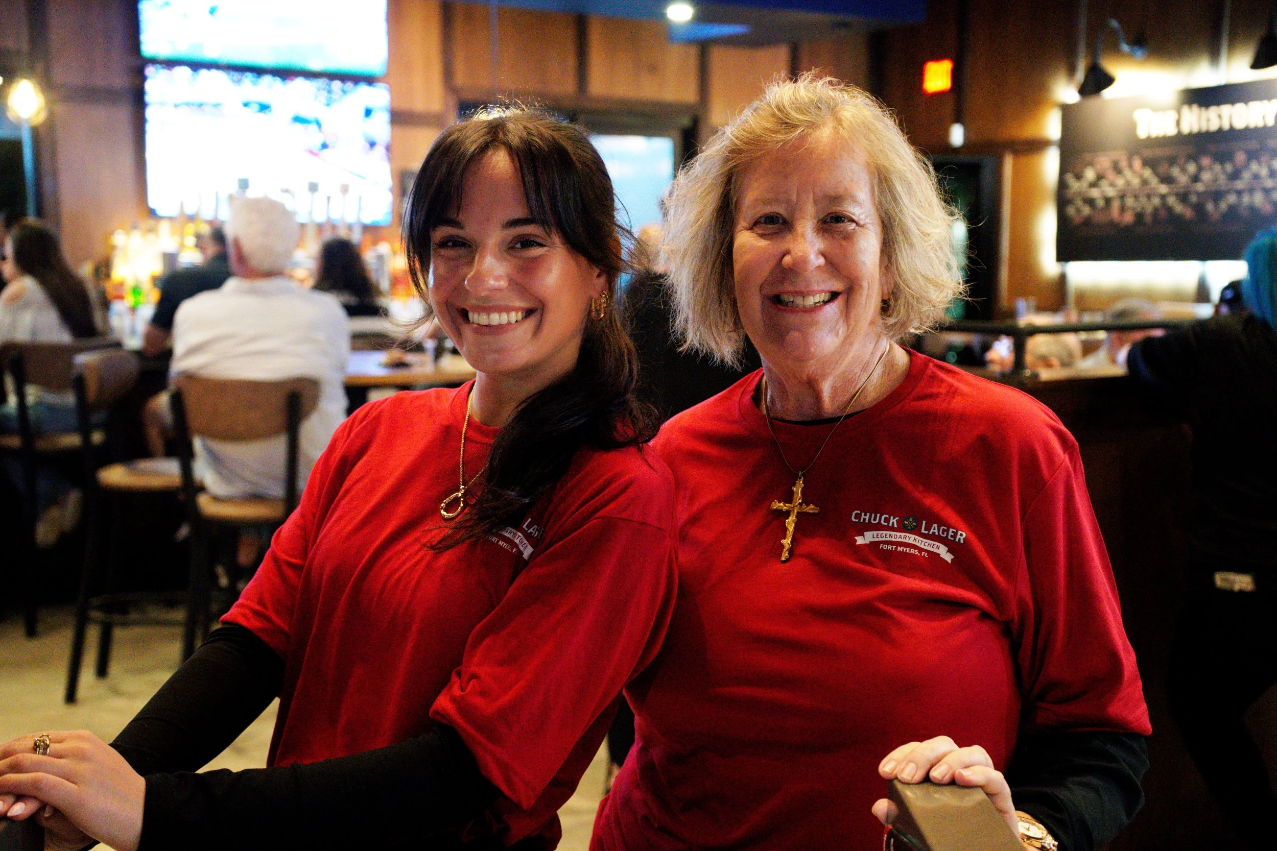 Smiling Staff at Chuck Lager