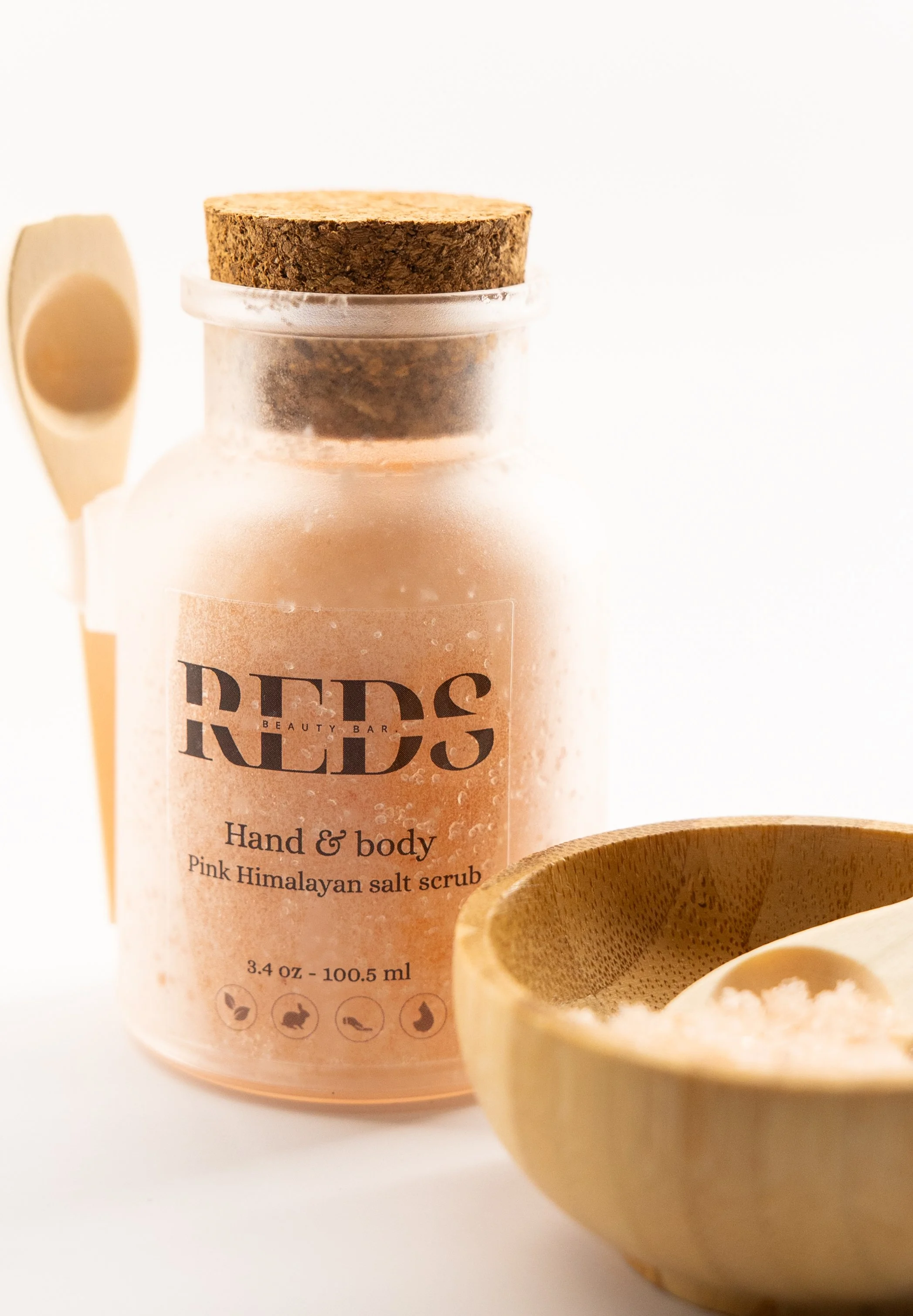 Organic pink Himalayan salt hand & body scrub