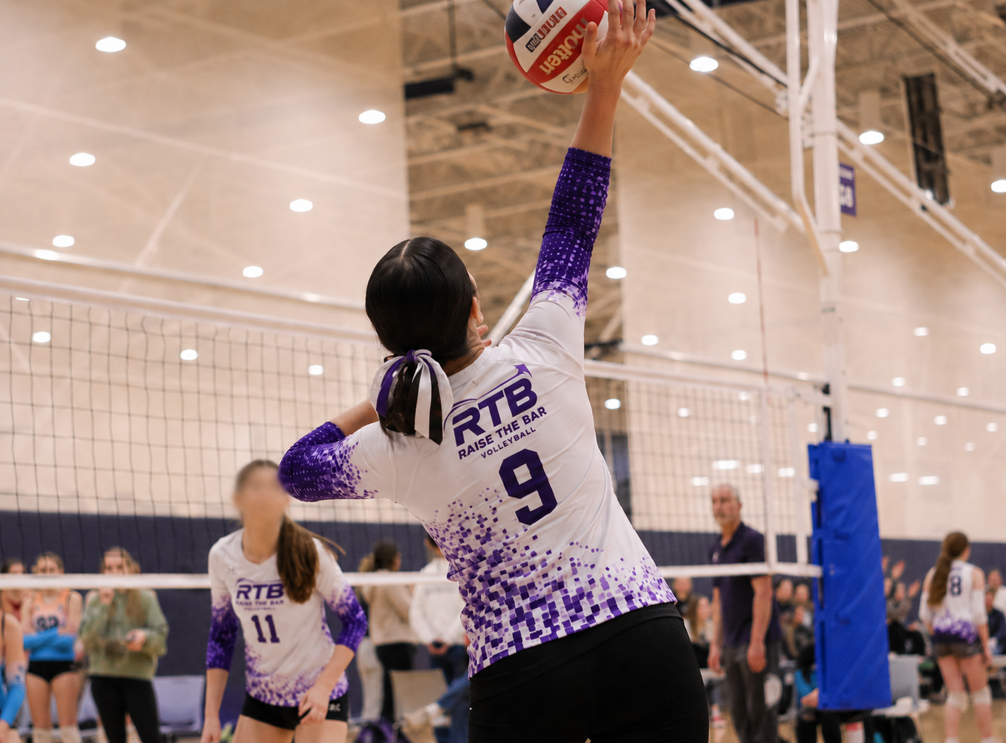 RTB Volleyball Athlete hitting ball in club volleyball tournament