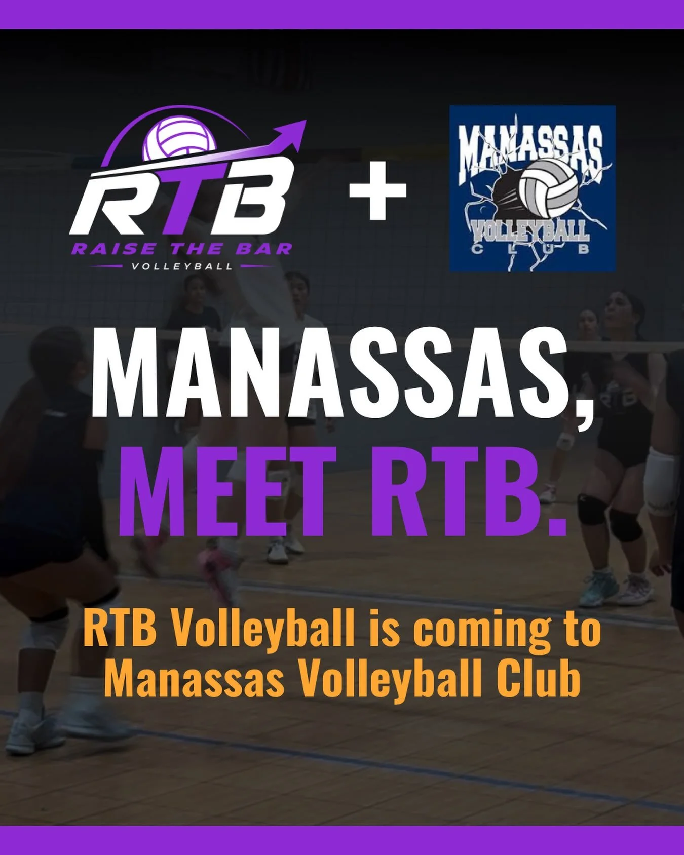 It&rsquo;s official. 🏐

RTB Volleyball is coming home to Manassas.

Starting with the 2026/2027 season, Manassas Volleyball Club will operate as RTB Volleyball - Manassas. The same community. The same courts. A new vision.

Danny and Jen Zambito, co