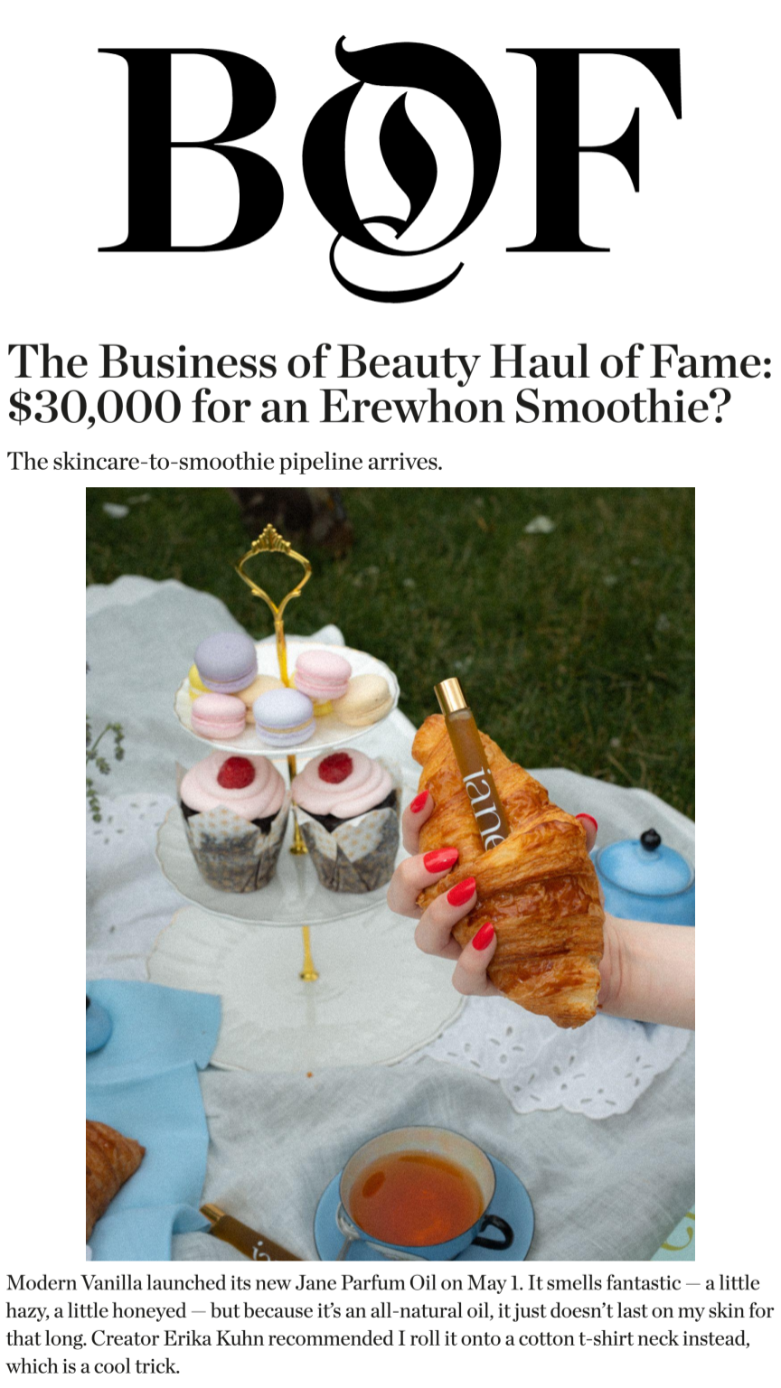 BOF calls Jane Parfum Oil one of their favorite new beauty launches of the week