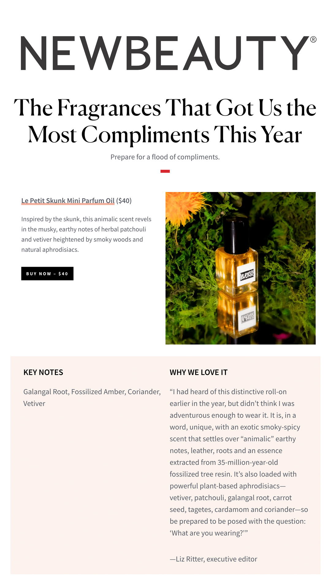 Le Petit Skunk is named one of the top compliment-inducing fragrances of the year