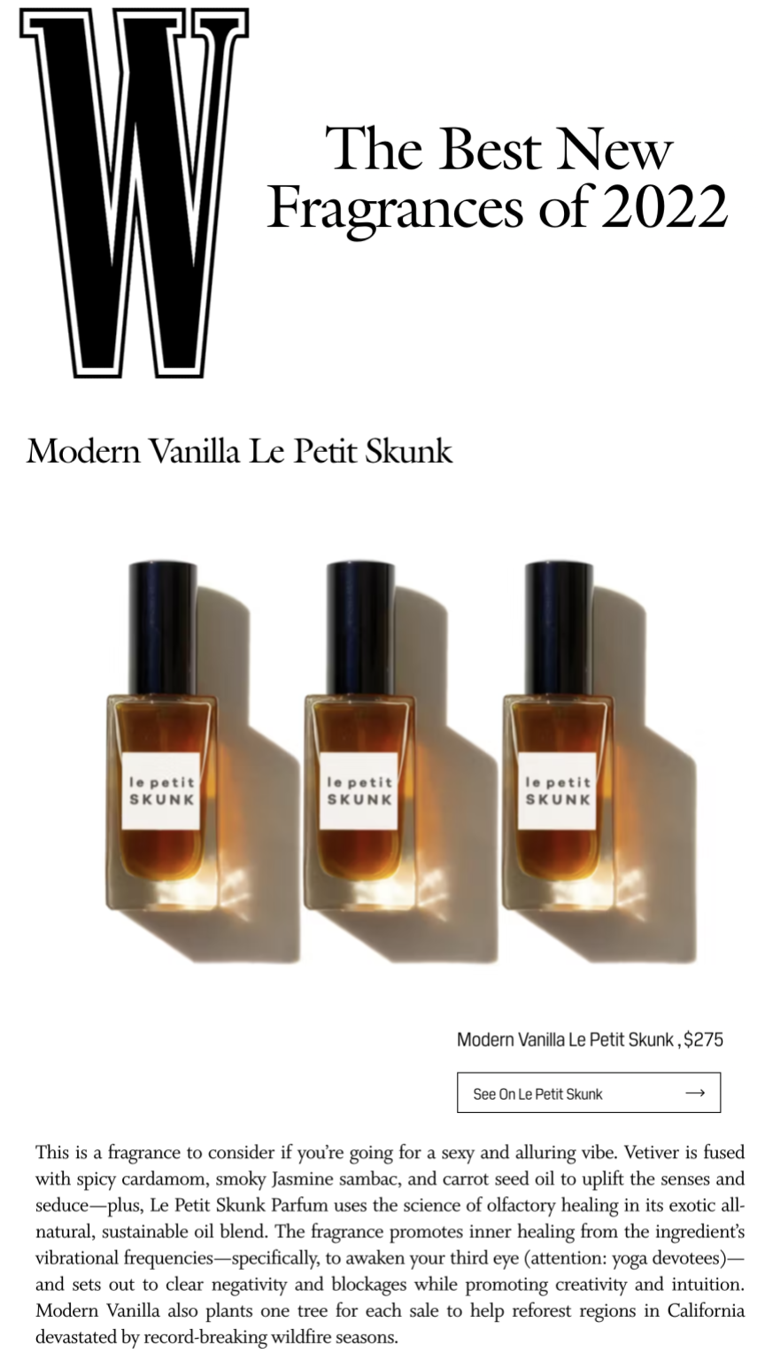 Le Petit Skunk is named one of the best new fragrances of the year upon launching