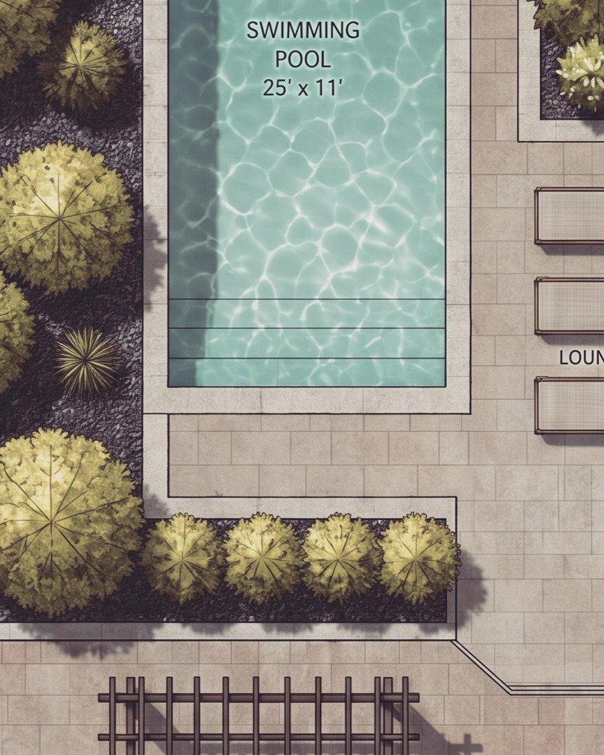 Why choose a 2D landscape design:

✅ Clear layout &mdash; shows exact pool, patio, and spacing (ideal for permits)

✅ Faster &amp; more cost-effective &mdash; keeps the project moving

✅ Easy to revise &mdash; quick adjustments during planning

✅ Bui
