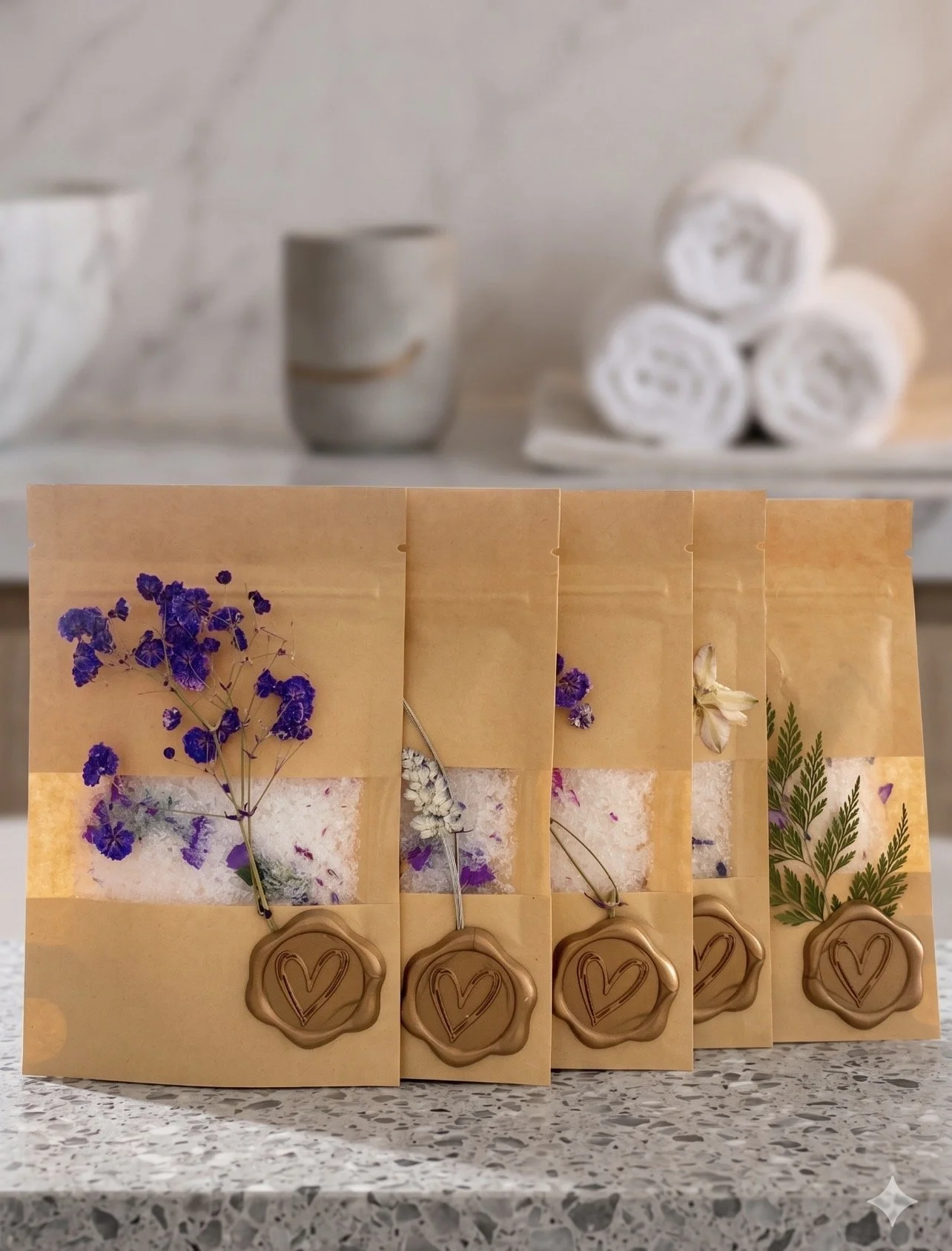 Conjunto 5 x sachés escalda-pés lavanda