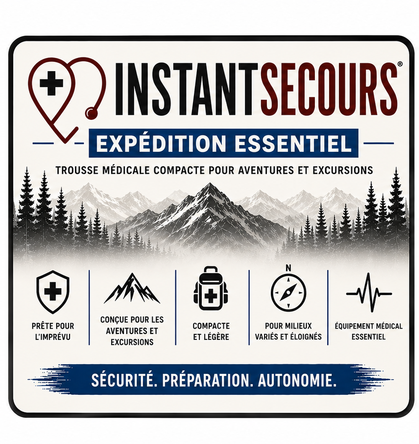InstantSecours Expedition Essentiel | Trousse médicale compacte pour aventures et excursions