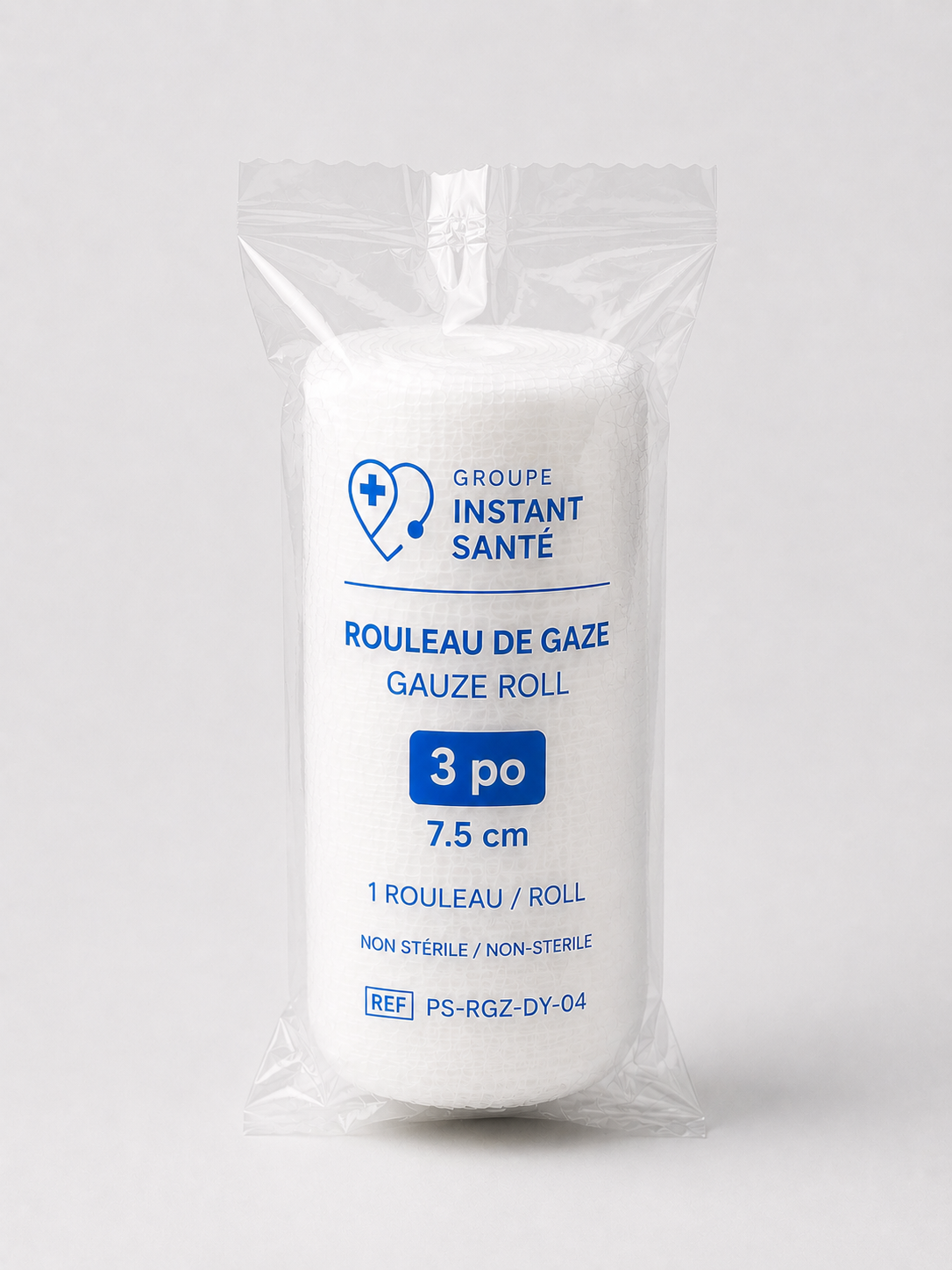 Rouleau de gaze 3po (7,5cm)
