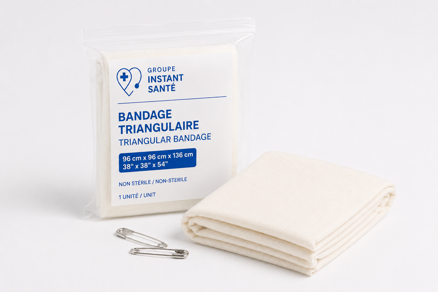 Bandage triangulaire – Usage polyvalent en premiers soins