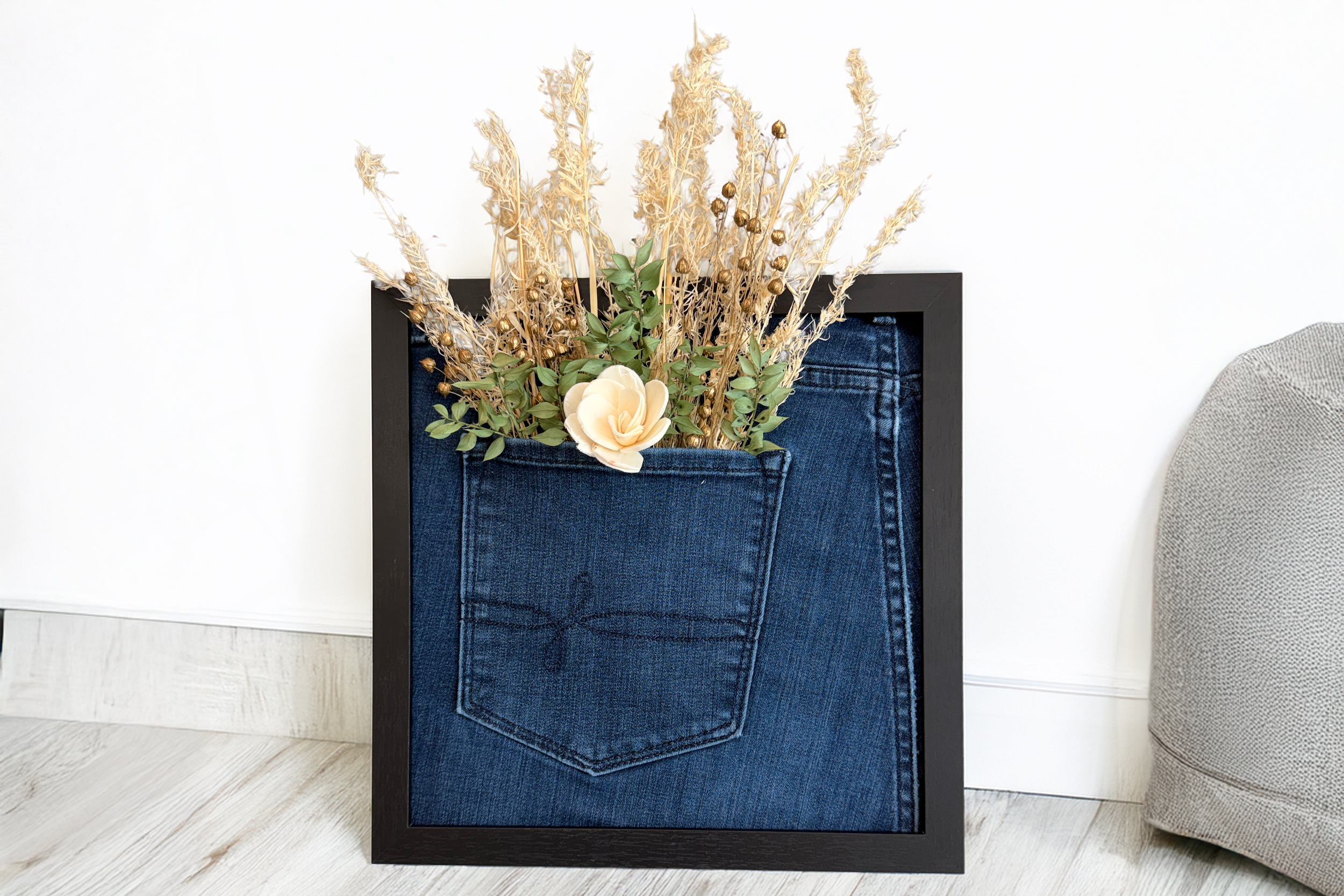 Demin Floral Pocket Wall Art - July 20 | 6 PM