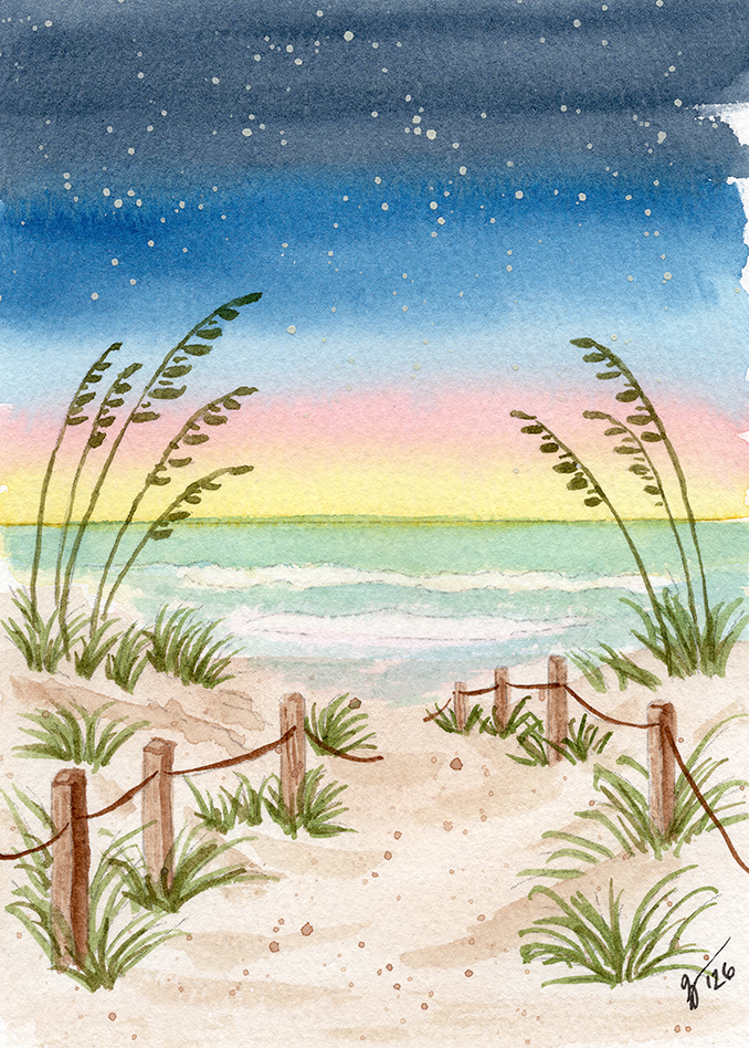 Beginning Watercolors - Beach - July 22 | 6 PM