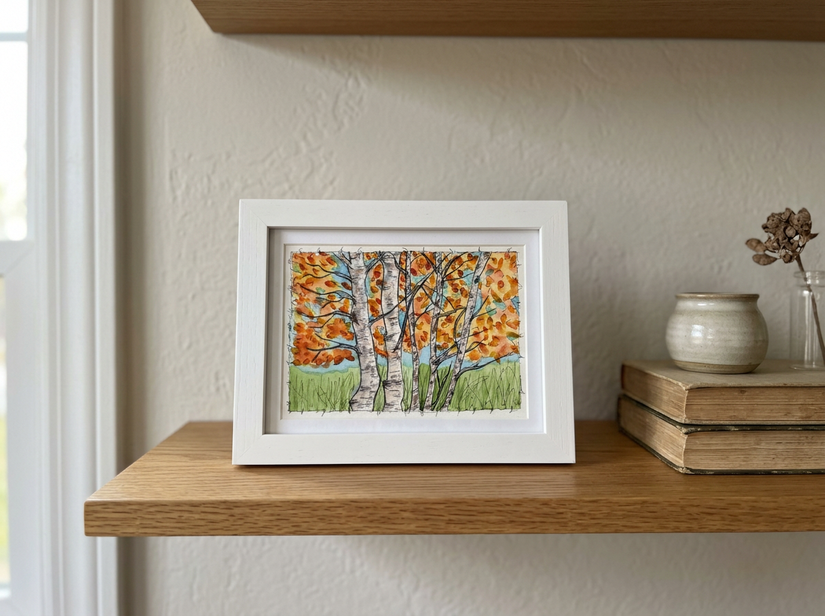 Beginner Watercolor : Autumn Birch Trees - October 8 | 6 PM