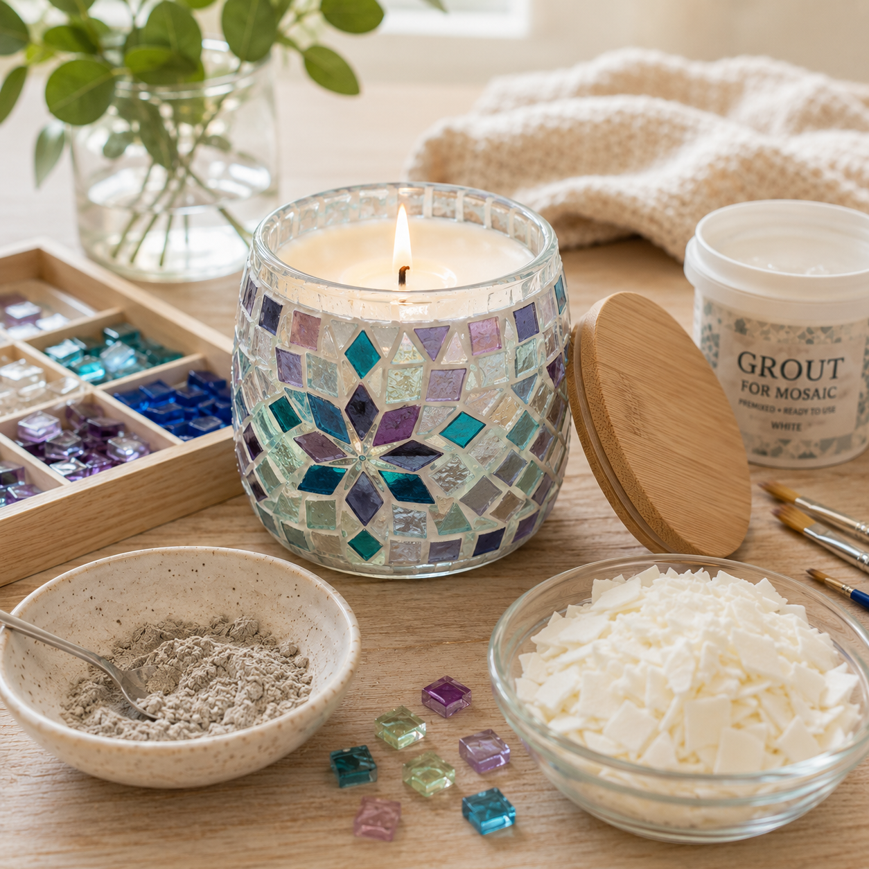Create Your Own Mosaic Candle Class - August 22 | 4PM