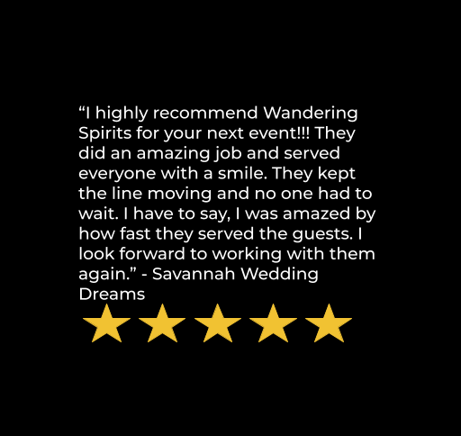 Quote about Wandering Spirits with five gold stars below.