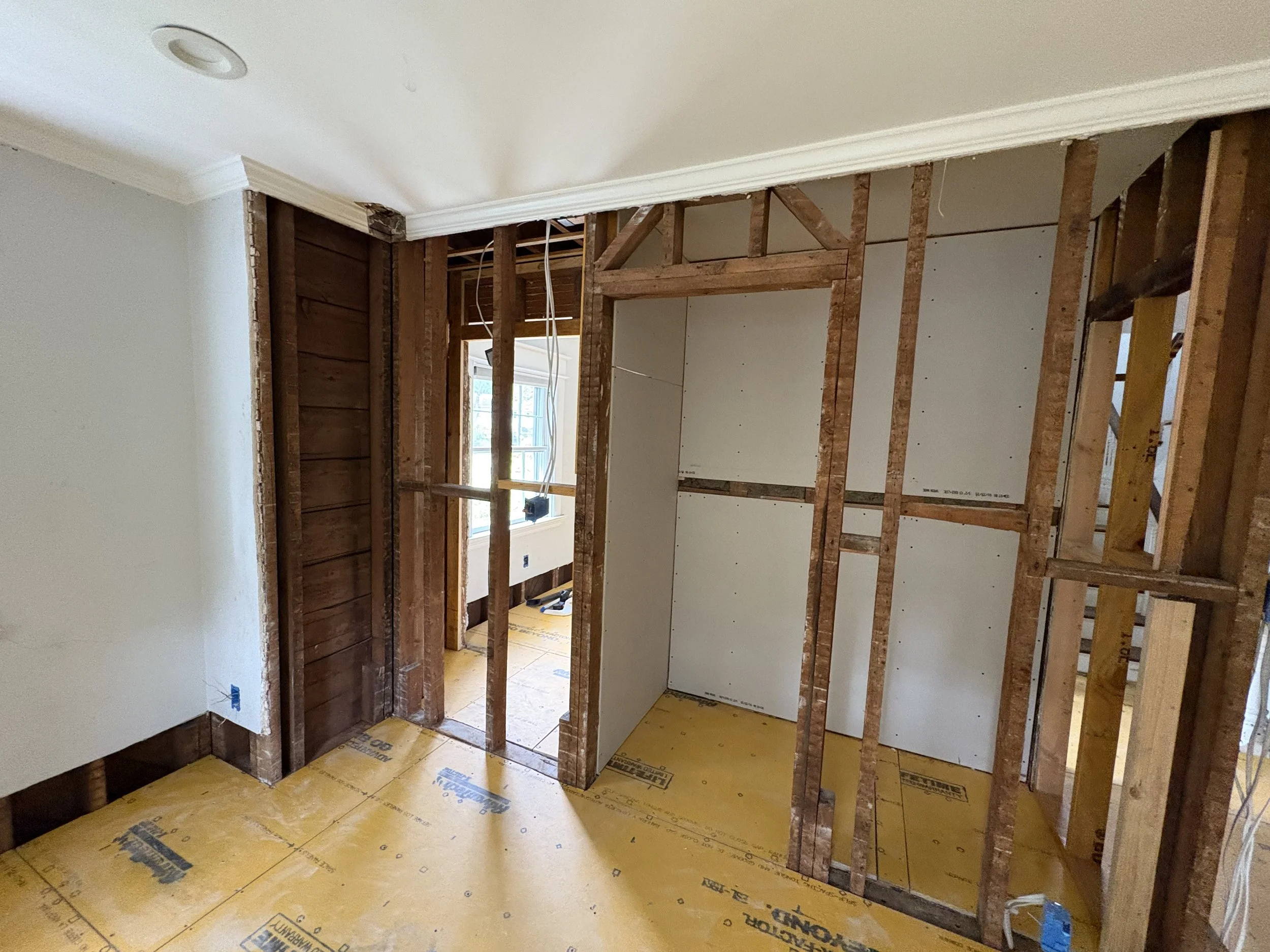 home improvement contractor in new jersey closet interior indoor framing drywall  