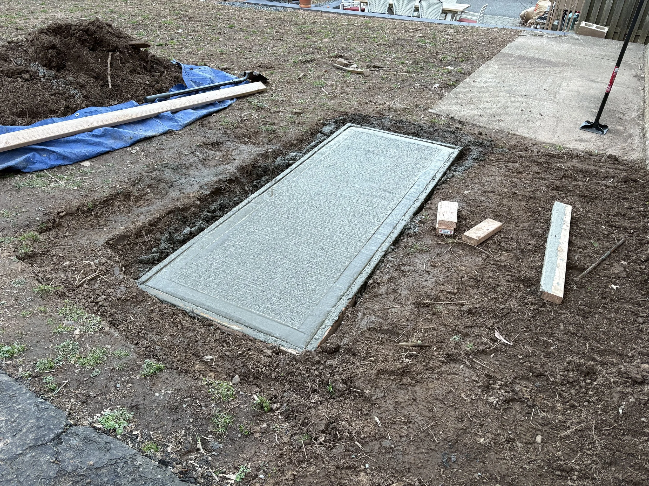 concrete landing pad