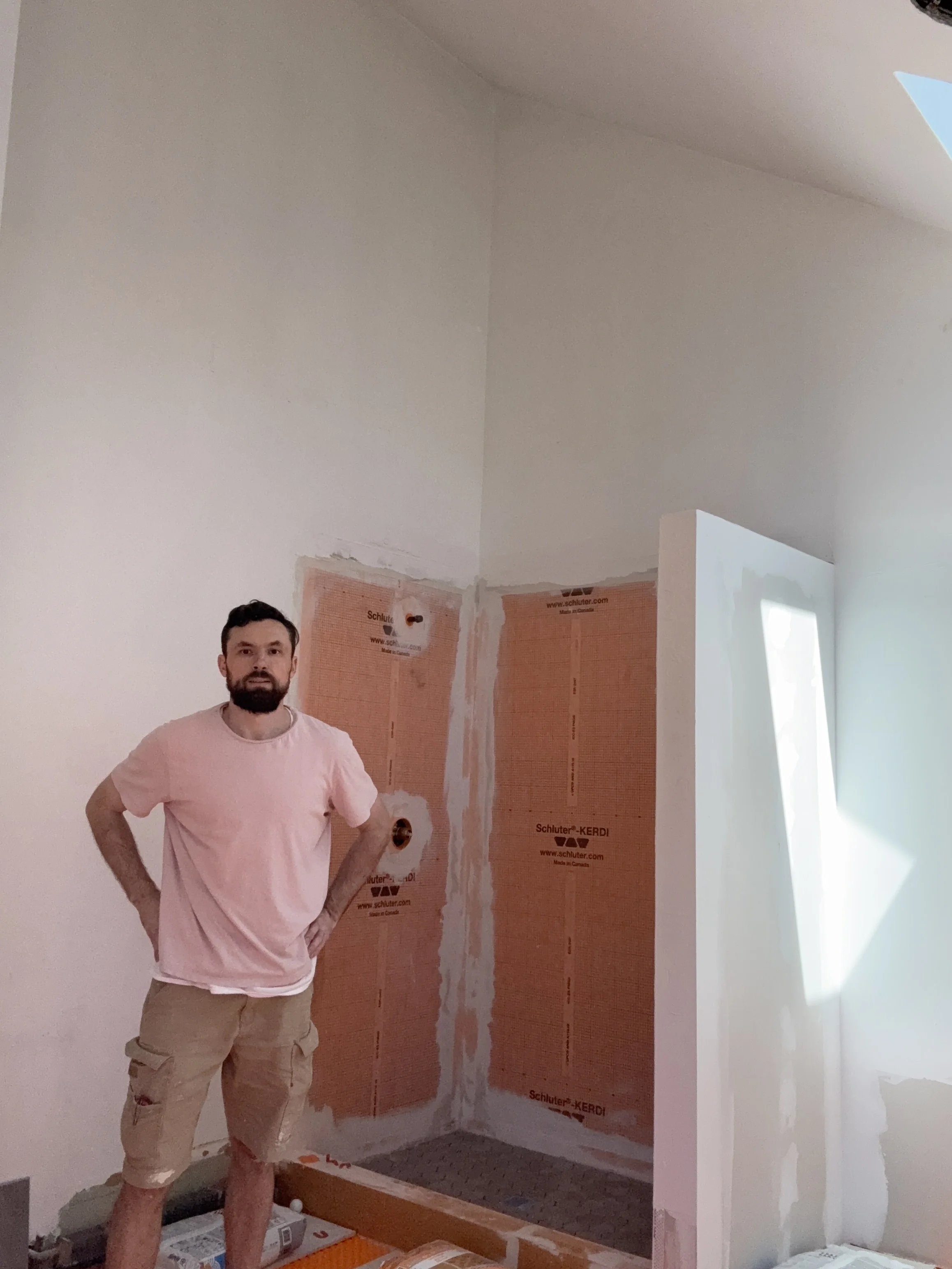 bathroom renovation waterproofing schluter kerdi  licensed Insured Bonded home improvement contractor in New Jersey design and build installation