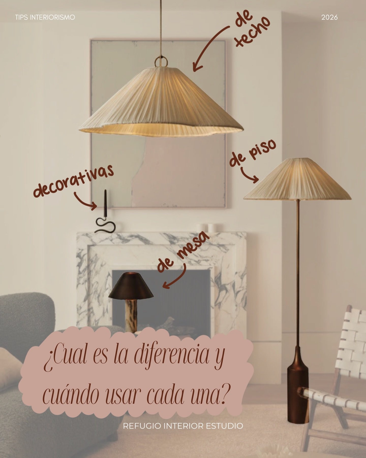 La iluminaci&oacute;n no solo se ve&hellip; se siente 🕯️

Un espacio bien dise&ntilde;ado no depende de una sola l&aacute;mpara, sino de c&oacute;mo se combinan las capas de luz, como la general, ambiental, puntual y decorativa.

Cuando entiendes qu