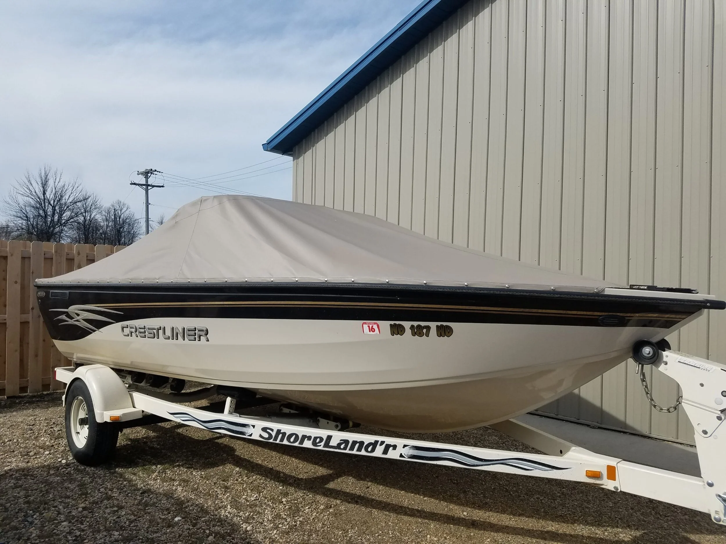 A Crestliner boat cover 