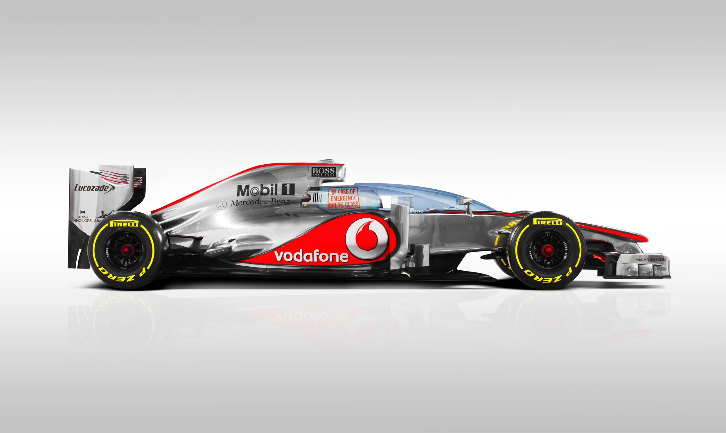 Top Gear illustration of a McLaren F1 car with a concept fighter jet-style canopy, imagined before the halo device was introduced