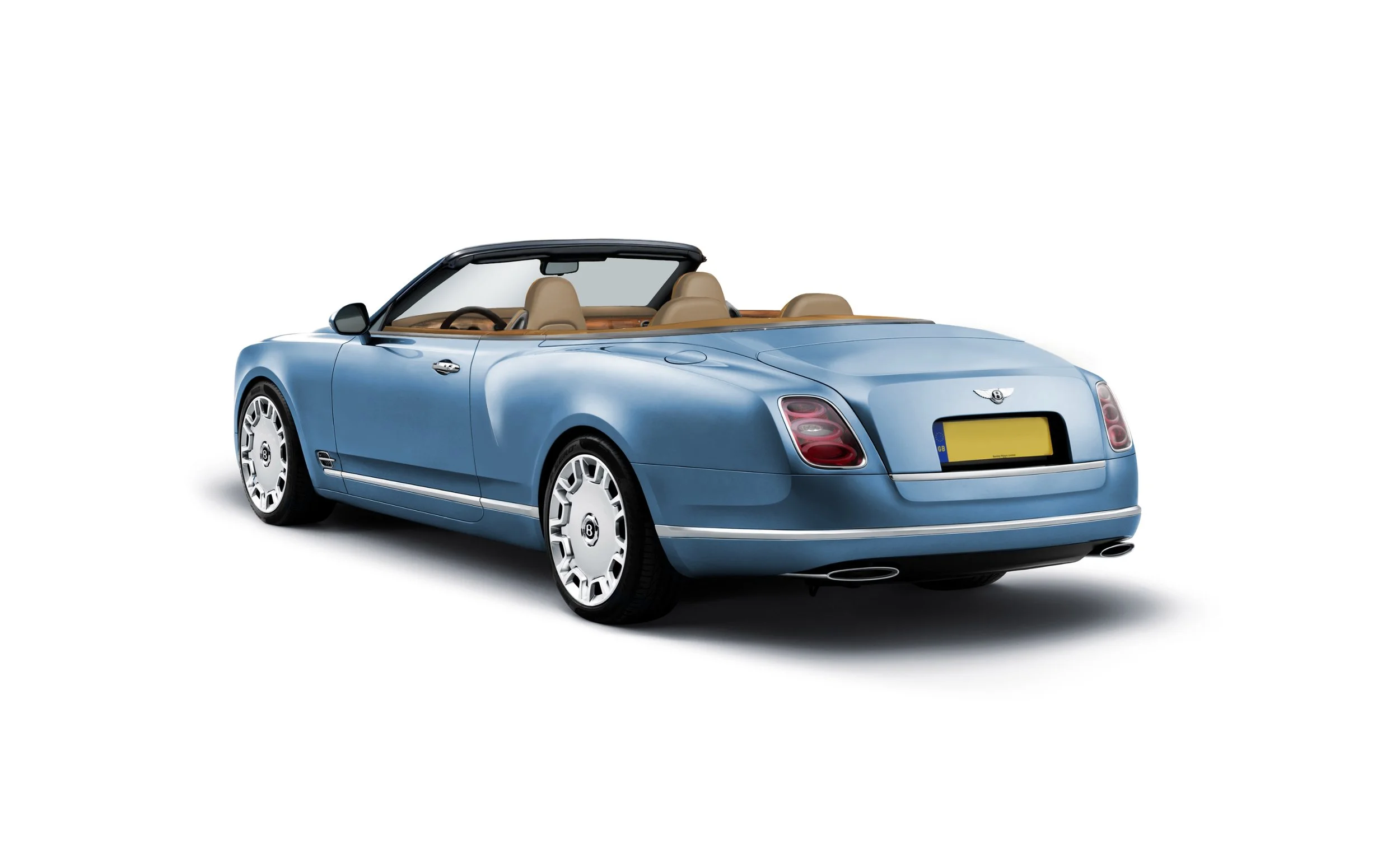 Top Gear illustration proposing a Bentley Mulsanne convertible concept, rear three-quarter view