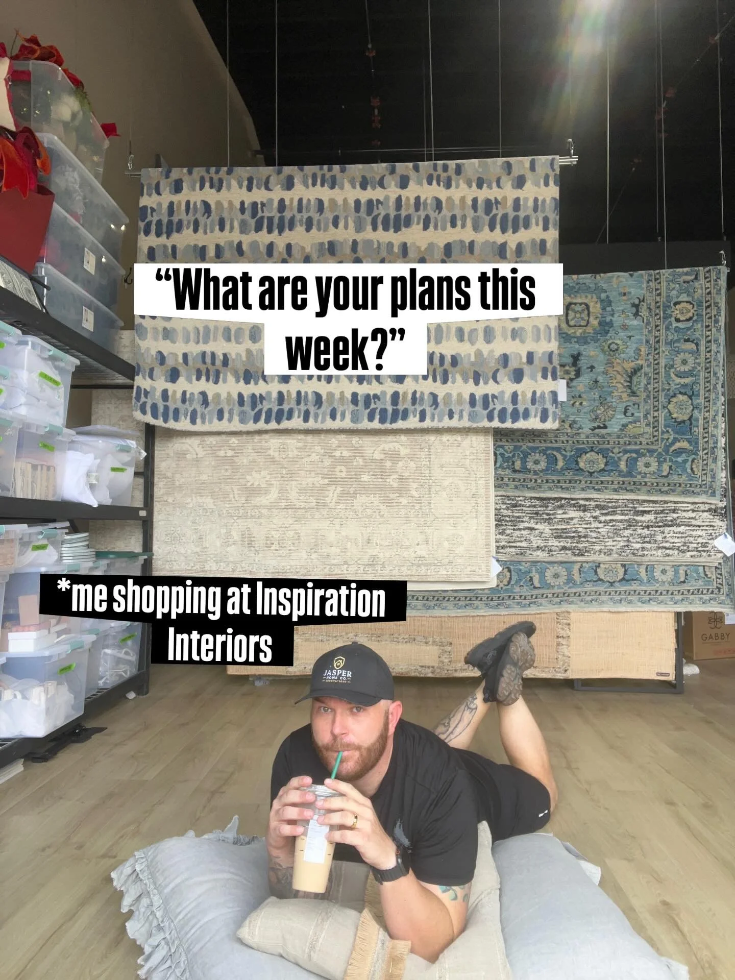 MOOD: Coffee in hand, ready to purchase new furniture and decor to make my dream home a reality. 

And yes - this is our lovely handyman 🤣 we love you Dustin! (@laurenashleyb25 ) 

Shop Wednesday 10-3! 

#shop #relatable #florida #funny #shopping
