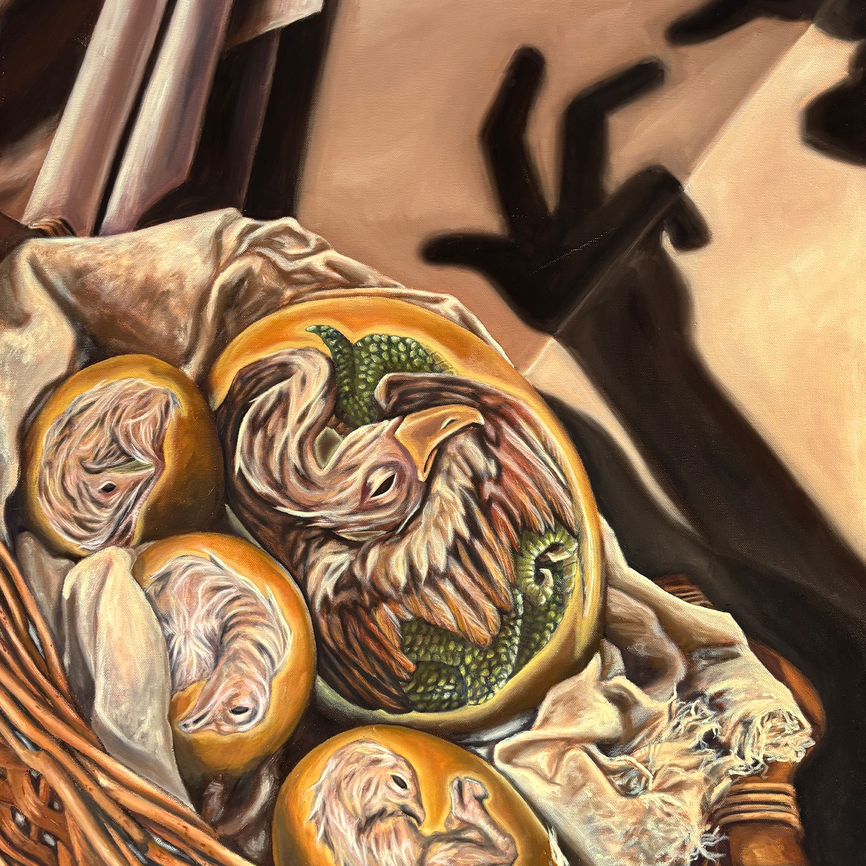Not a Chicken - Oil on Canvas