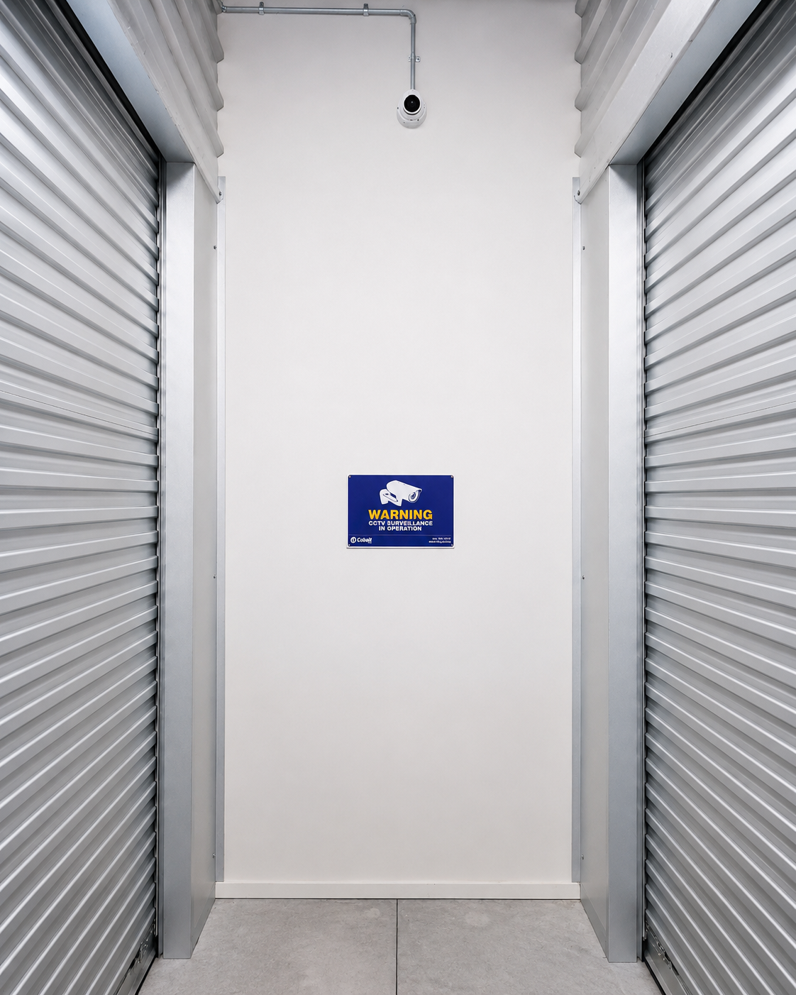 24/7 CCTV monitored corridor inside MYT4YOU Storage in Ravenswood, providing secure self storage with continuous video surveillance.