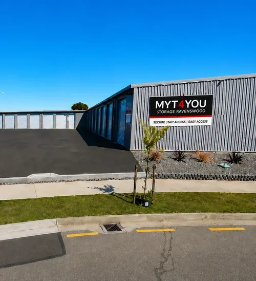 Wide sealed drive-up access at Myt4you Storage Ravenswood