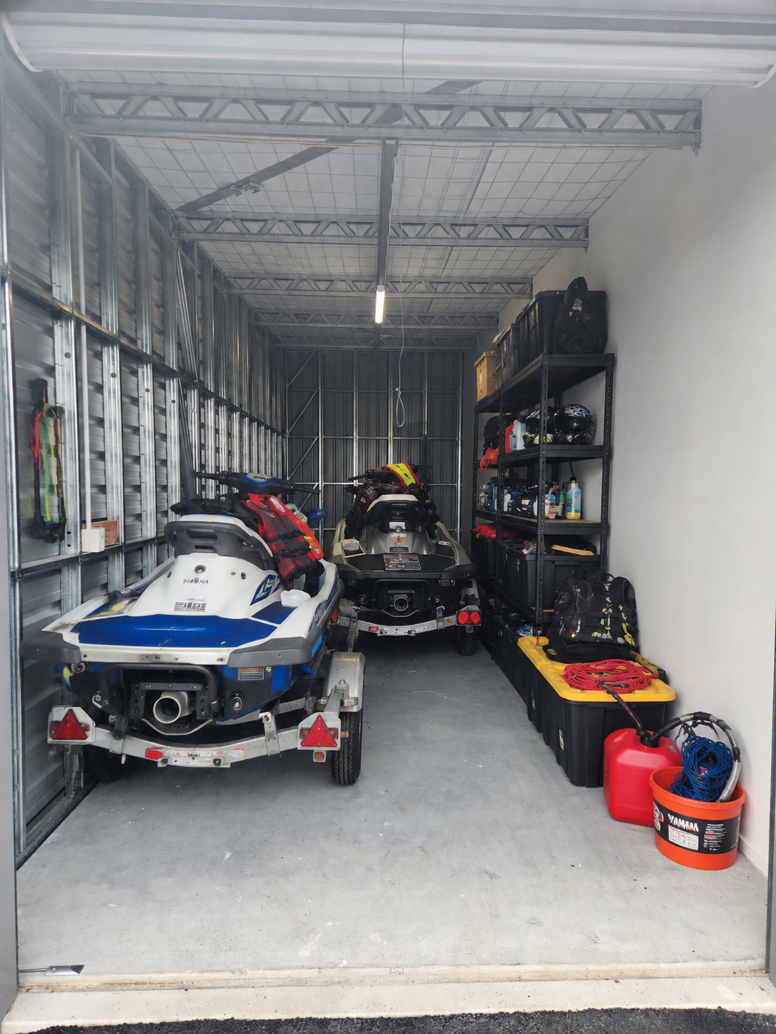 Indoor boat and jet ski storage in Ravenswood near Woodend and Pegasus with secure enclosed units, 24/7 access and individual alarmed security.