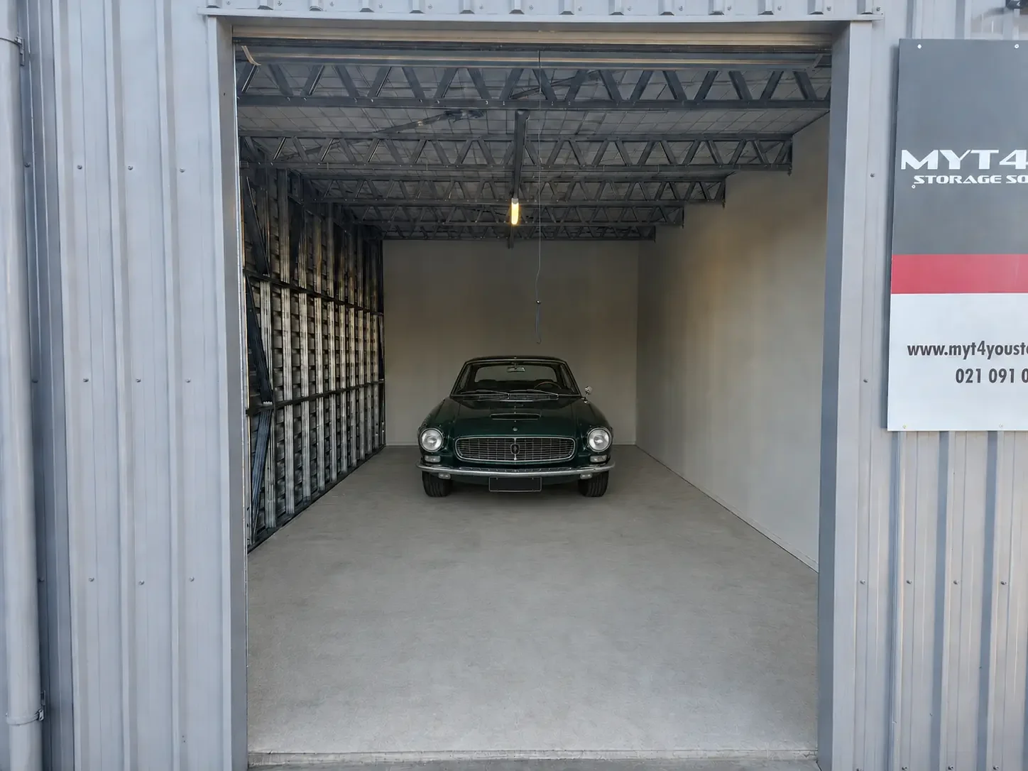 Classic car stored inside a 45 m² unit at Myt4you Storage Ravenswood