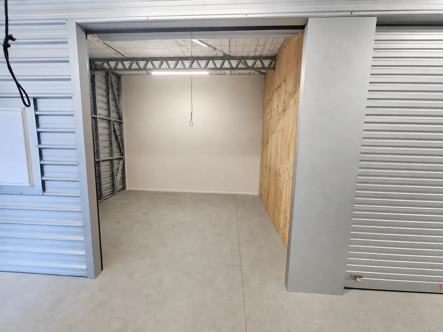 Clean and empty 18.8 m² storage unit at Myt4you Storage in Ravenswood, North Canterbury