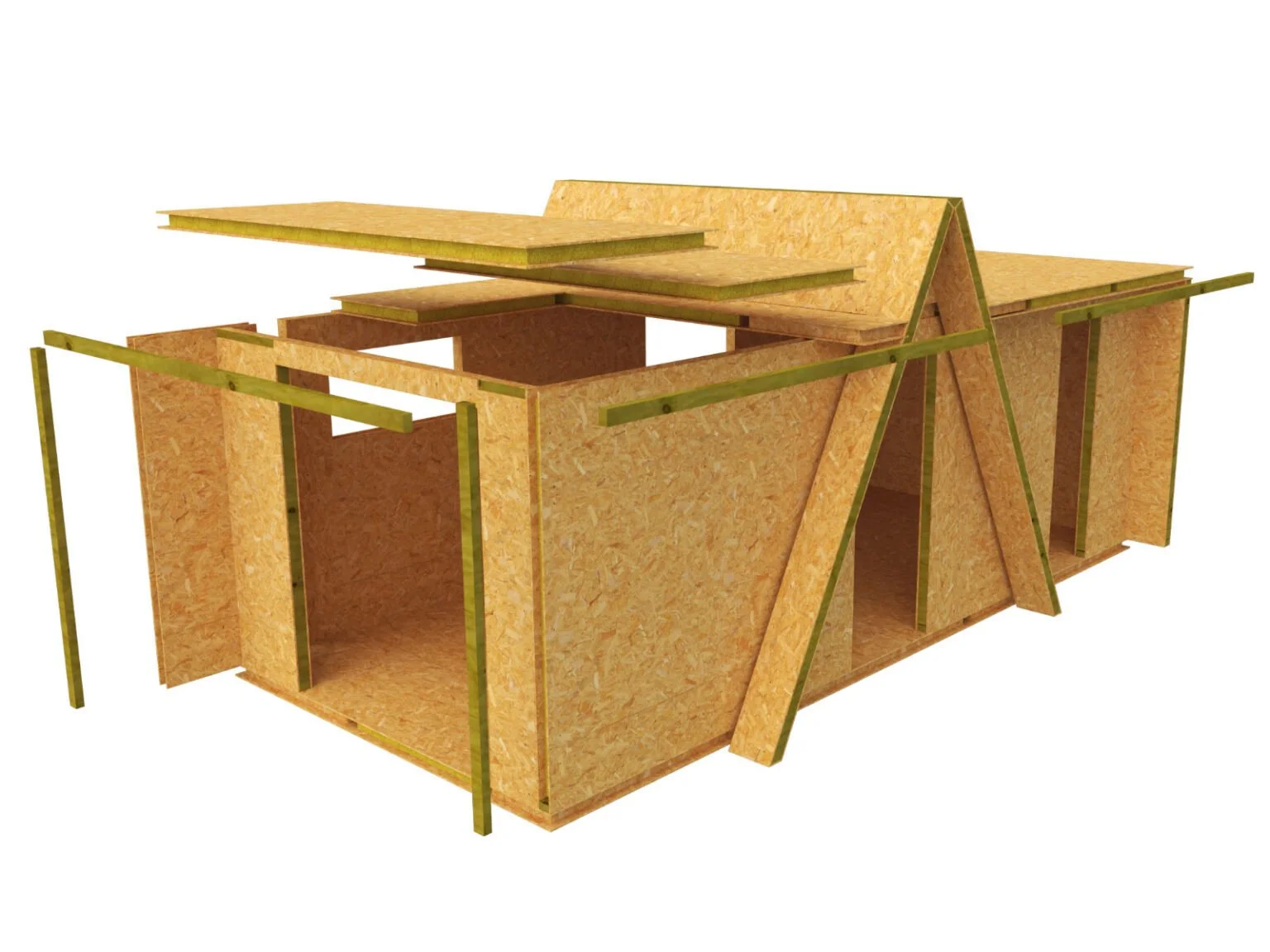 SIP panel structure designed to comply with permitted development for garden rooms.