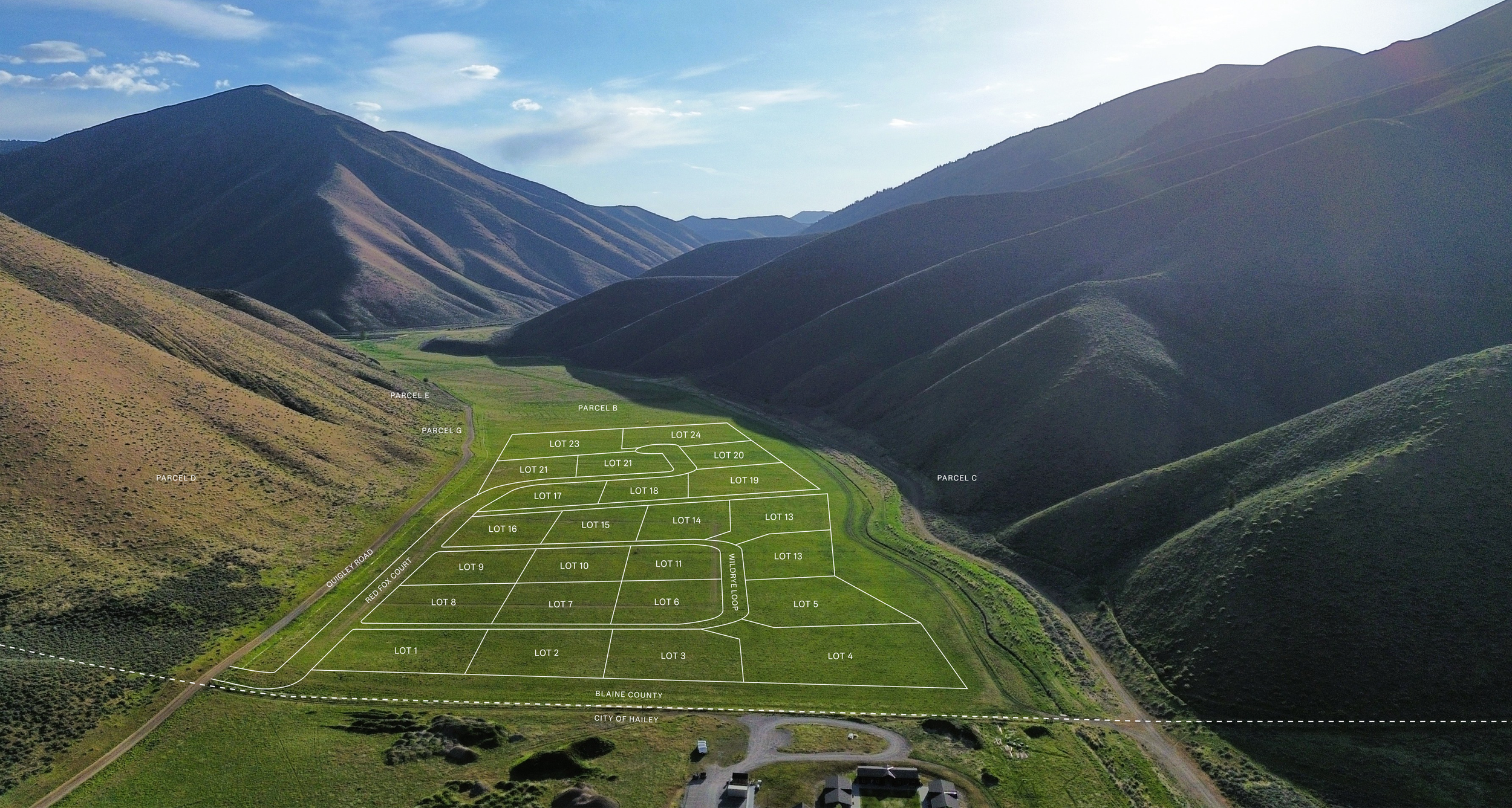 Quigley Aerial map with lots