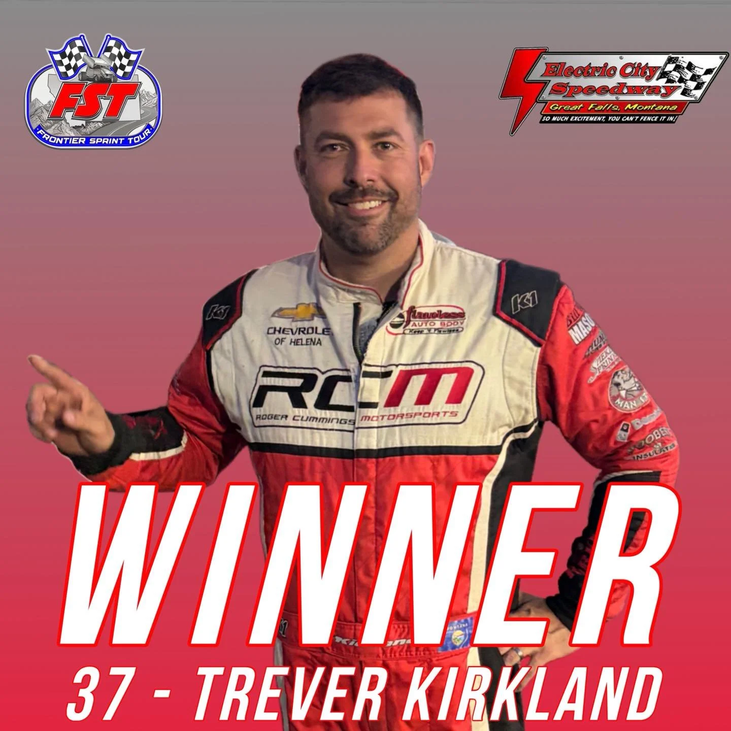 TK PUTS IN THE WORK TO TAKE A CHECKERED FLAG!
Trever Kirkland had to hold off charges from Rich Bailey and Kelly Miller, but he gets it done for the second straight time at Electric City! #FST26