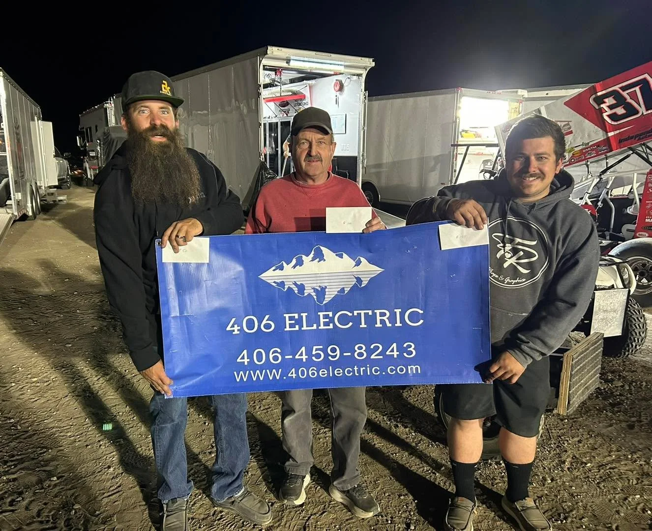 Shoutout to the highest finishing non-360 drivers from Saturday night! Christian Kinnison finished 4th, Tim McCune finished 11th, and Cody Kuglin finished 12th! Thank you to 406 Electric for supporting our non-360 drivers!